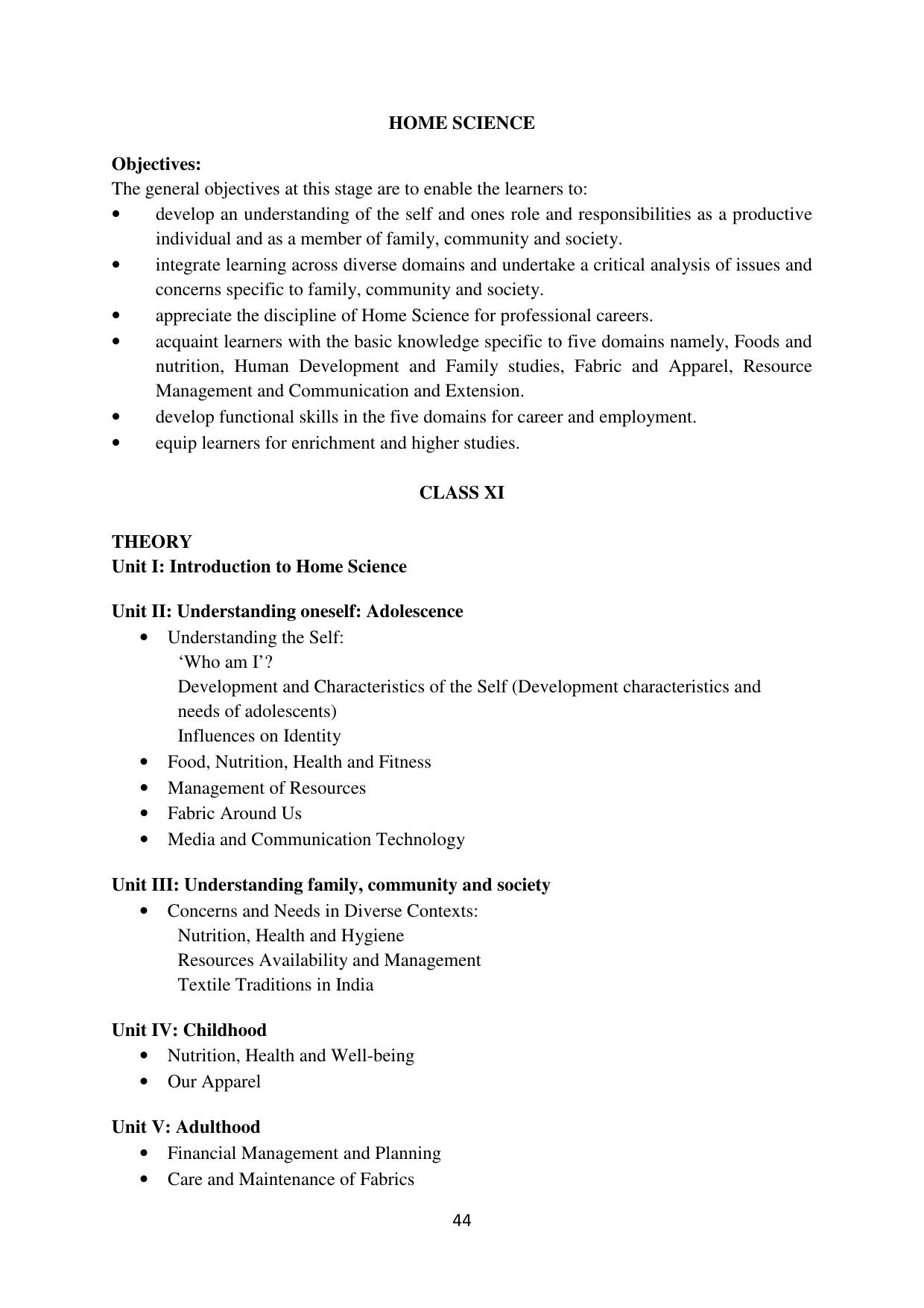 Mizoram Board (MBSE) Class 11 & 12 Syllabus - Page 49