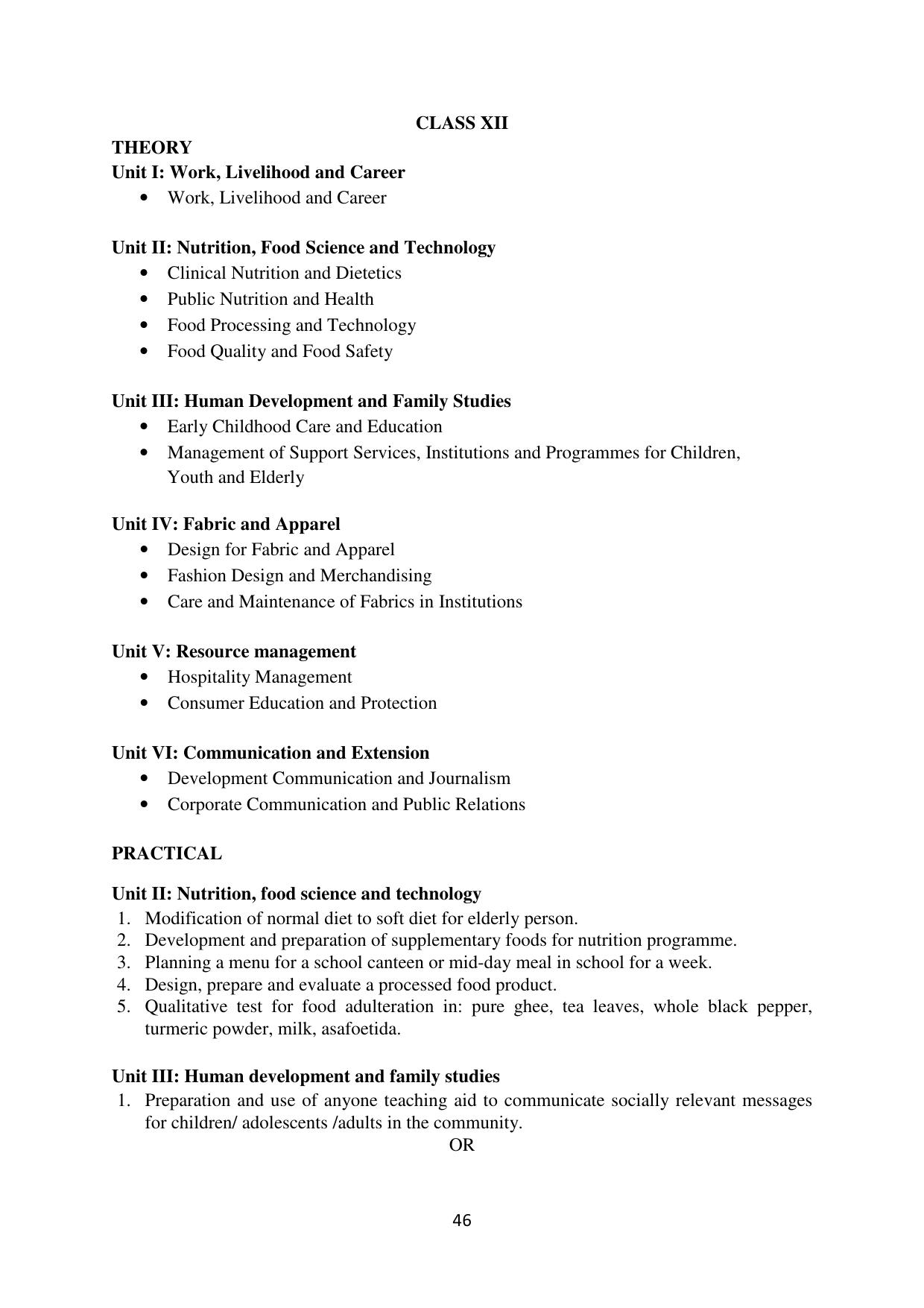 Mizoram Board (MBSE) Class 11 & 12 Syllabus - Page 51