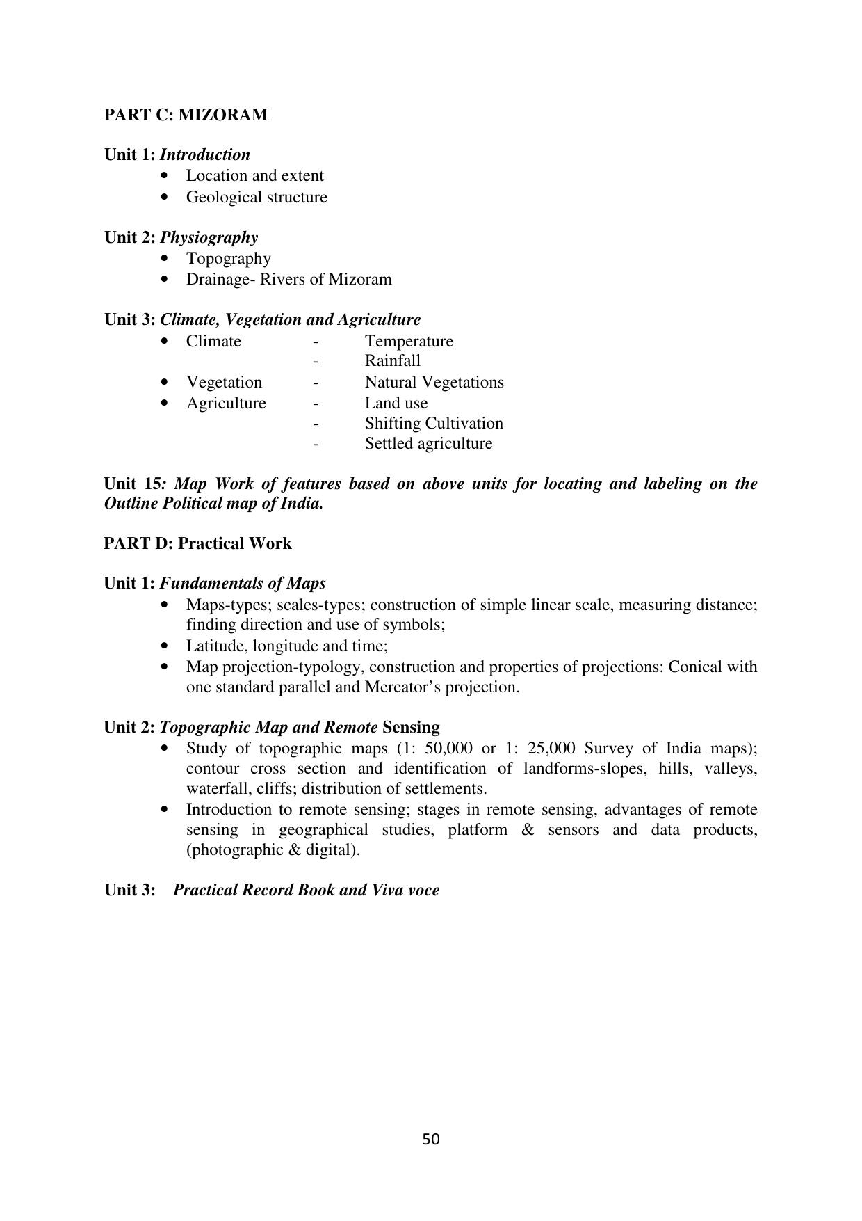 Mizoram Board (MBSE) Class 11 & 12 Syllabus - Page 55