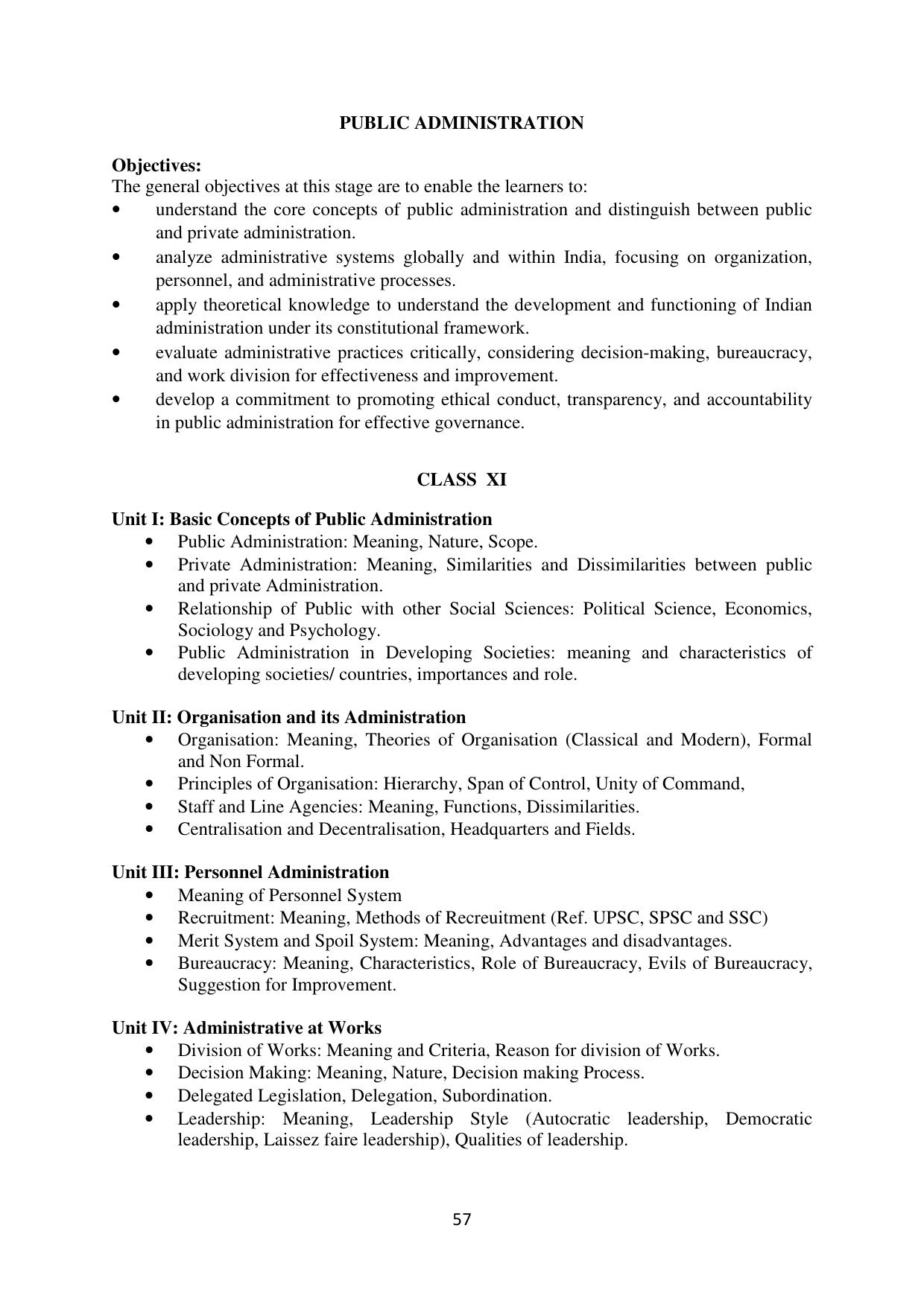 Mizoram Board (MBSE) Class 11 & 12 Syllabus - Page 62