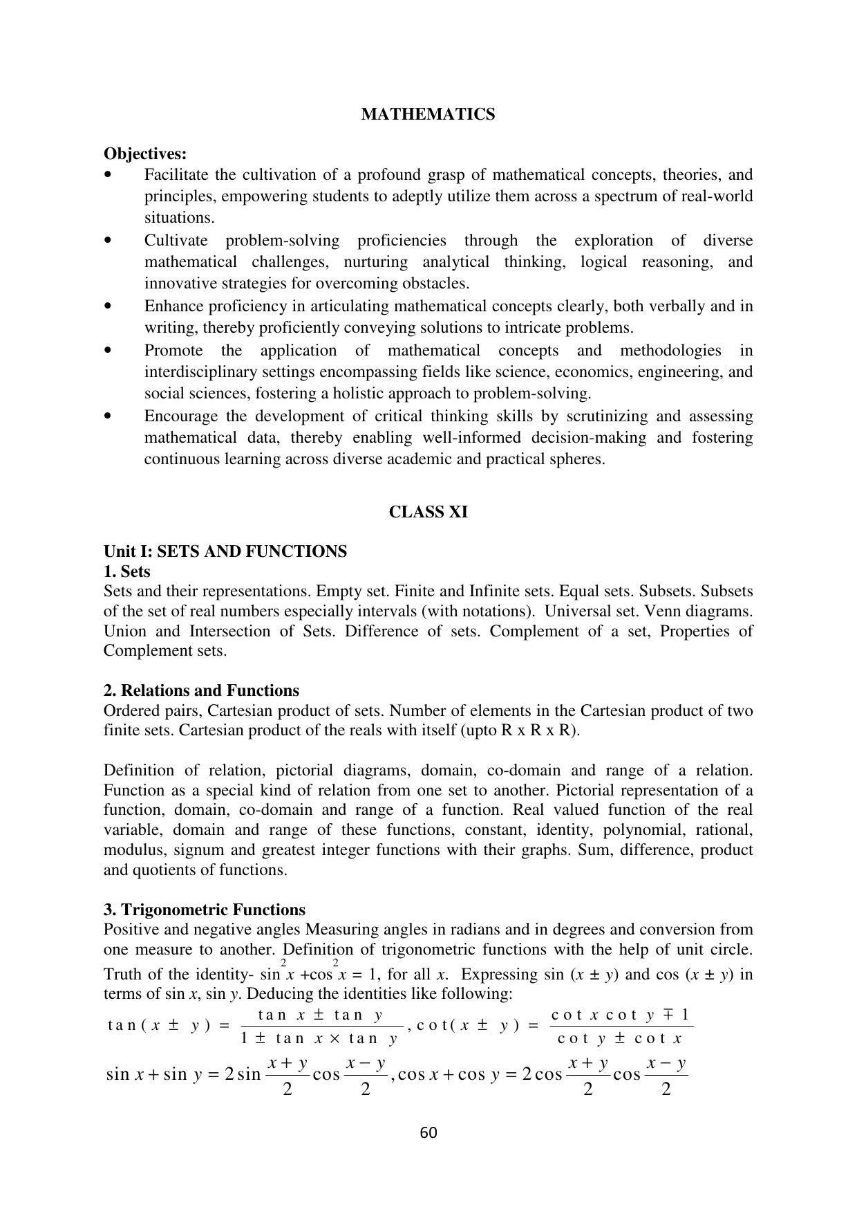Mizoram Board (MBSE) Class 11 & 12 Syllabus - Page 65