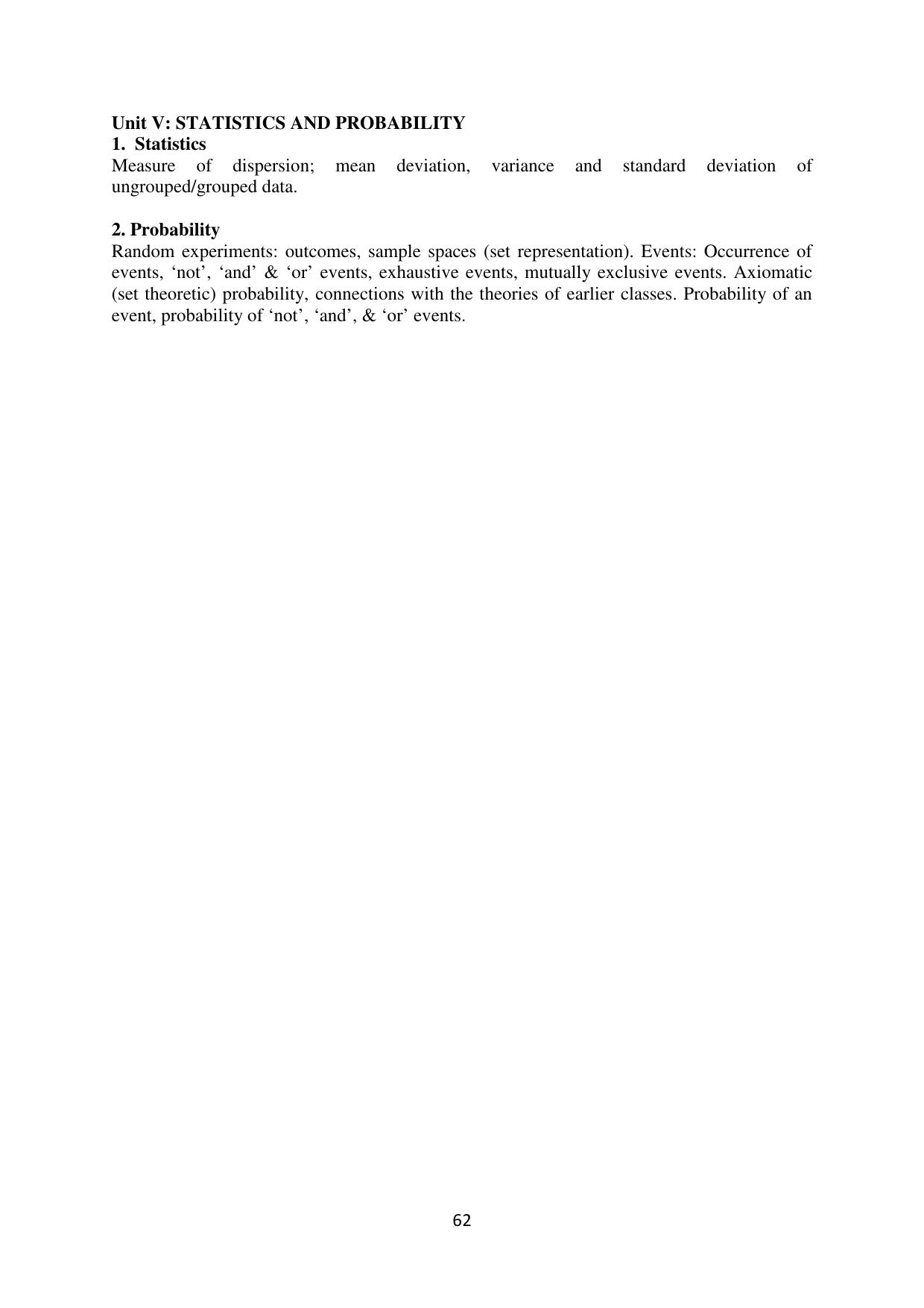Mizoram Board (MBSE) Class 11 & 12 Syllabus - Page 67