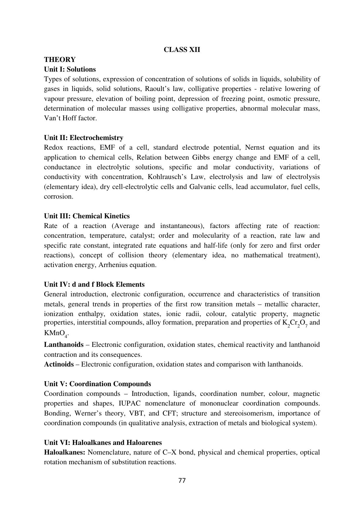 Mizoram Board (MBSE) Class 11 & 12 Syllabus - Page 82