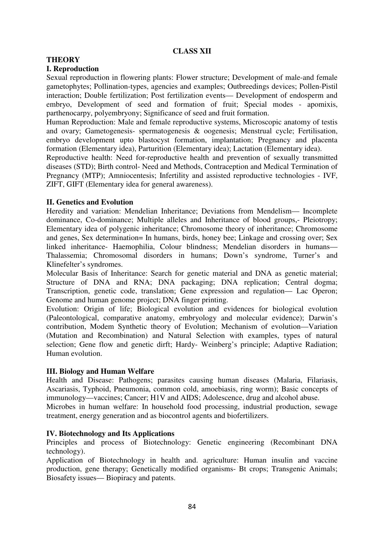 Mizoram Board (MBSE) Class 11 & 12 Syllabus - Page 89