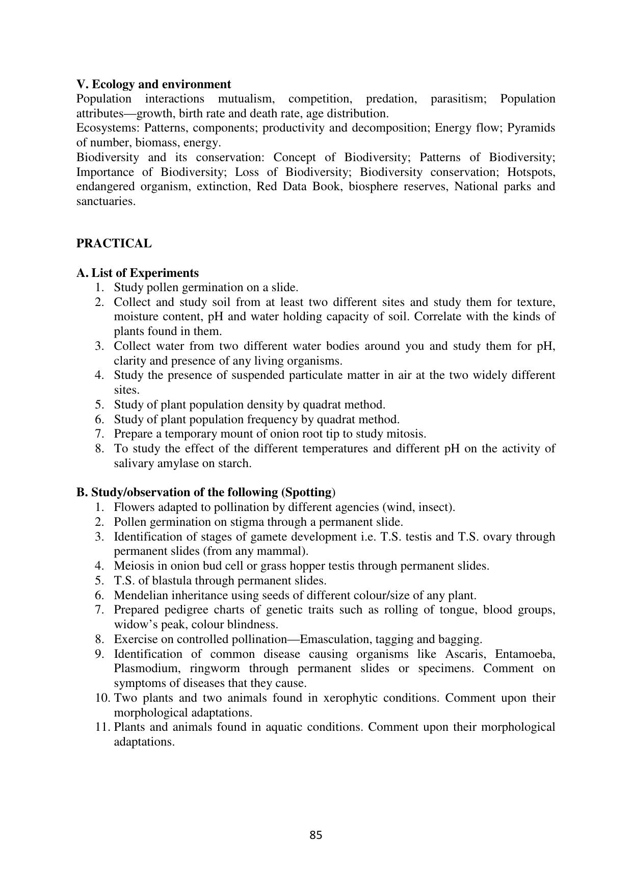 Mizoram Board (MBSE) Class 11 & 12 Syllabus - Page 90