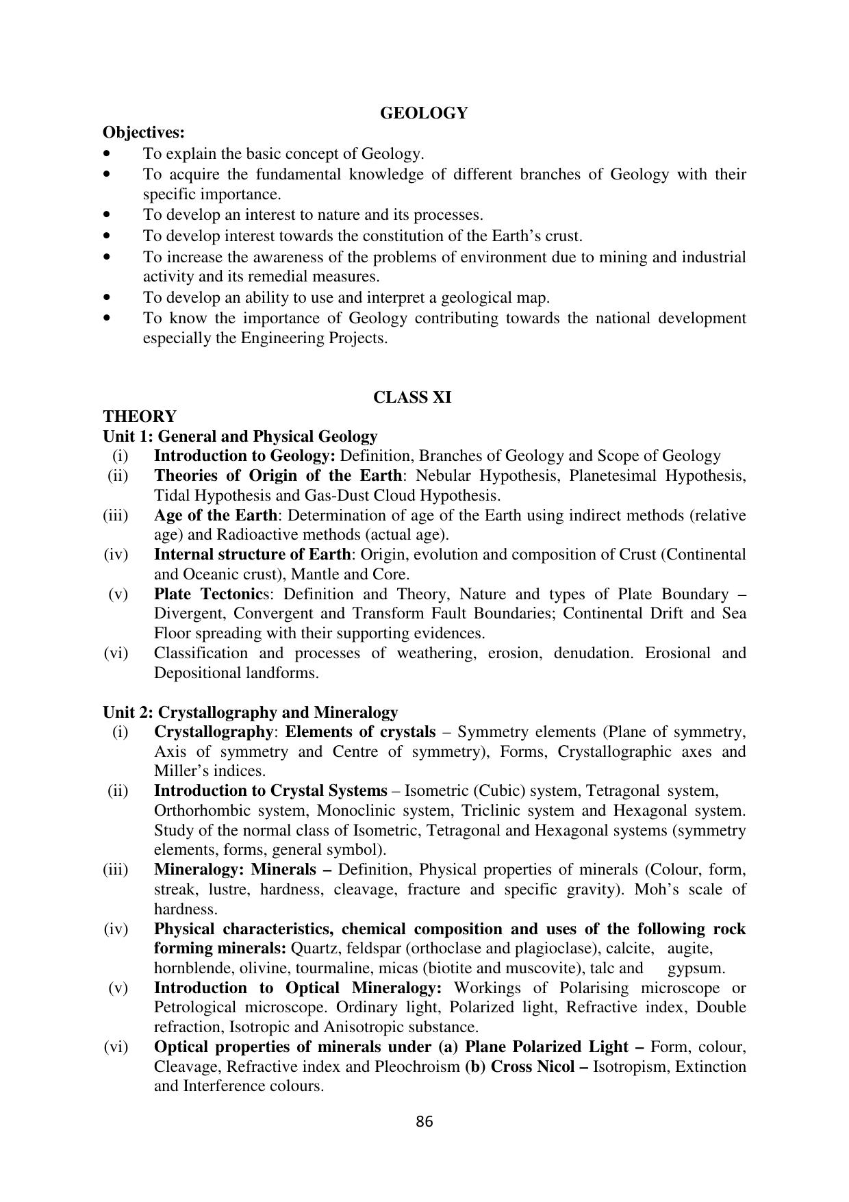 Mizoram Board (MBSE) Class 11 & 12 Syllabus - Page 91