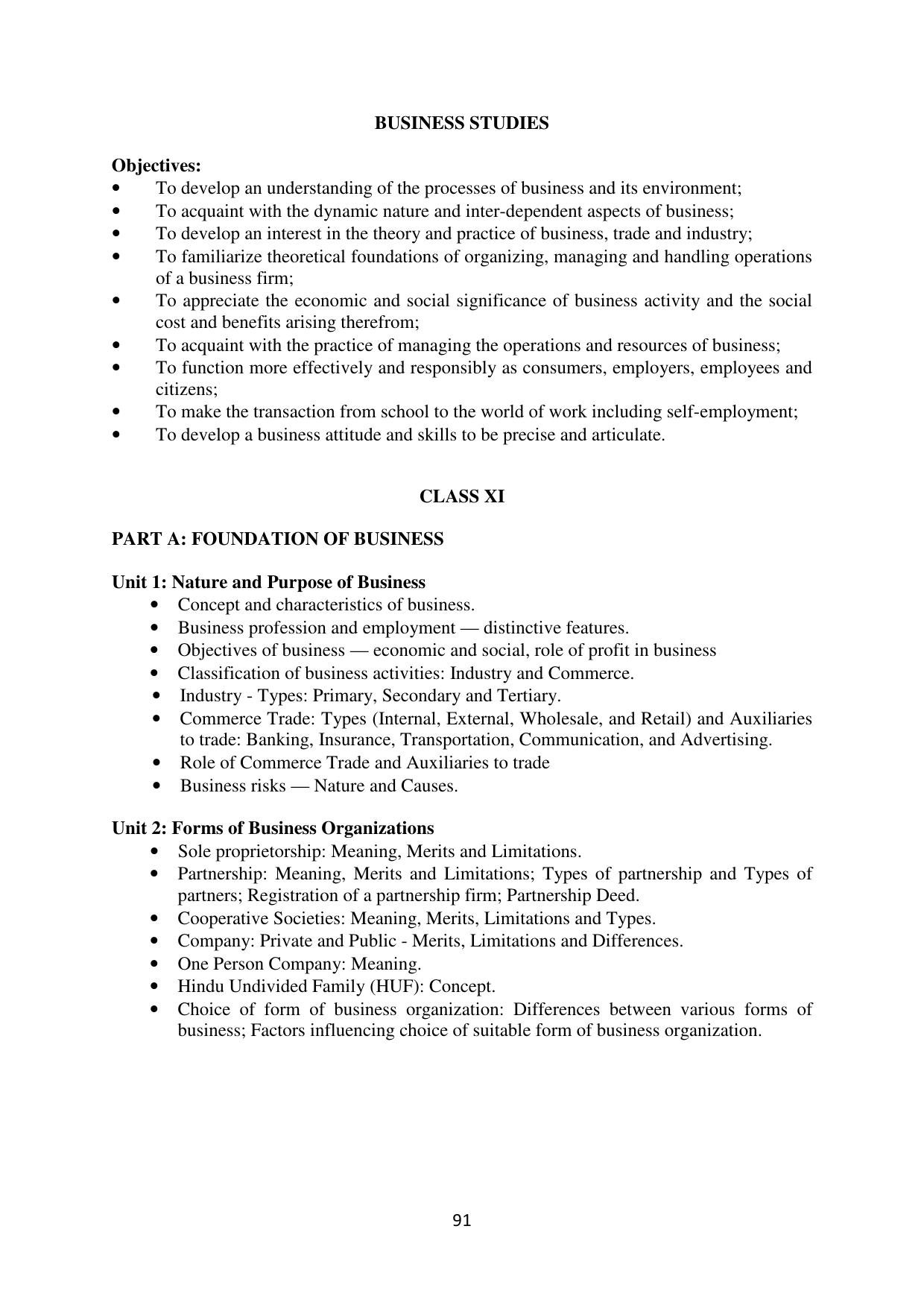 Mizoram Board (MBSE) Class 11 & 12 Syllabus - Page 96