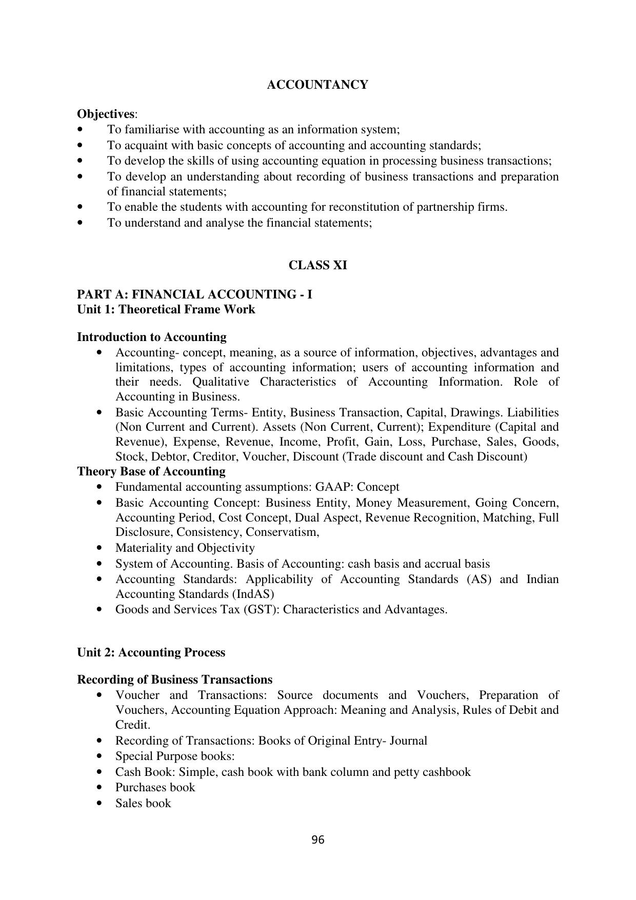Mizoram Board (MBSE) Class 11 & 12 Syllabus - Page 101