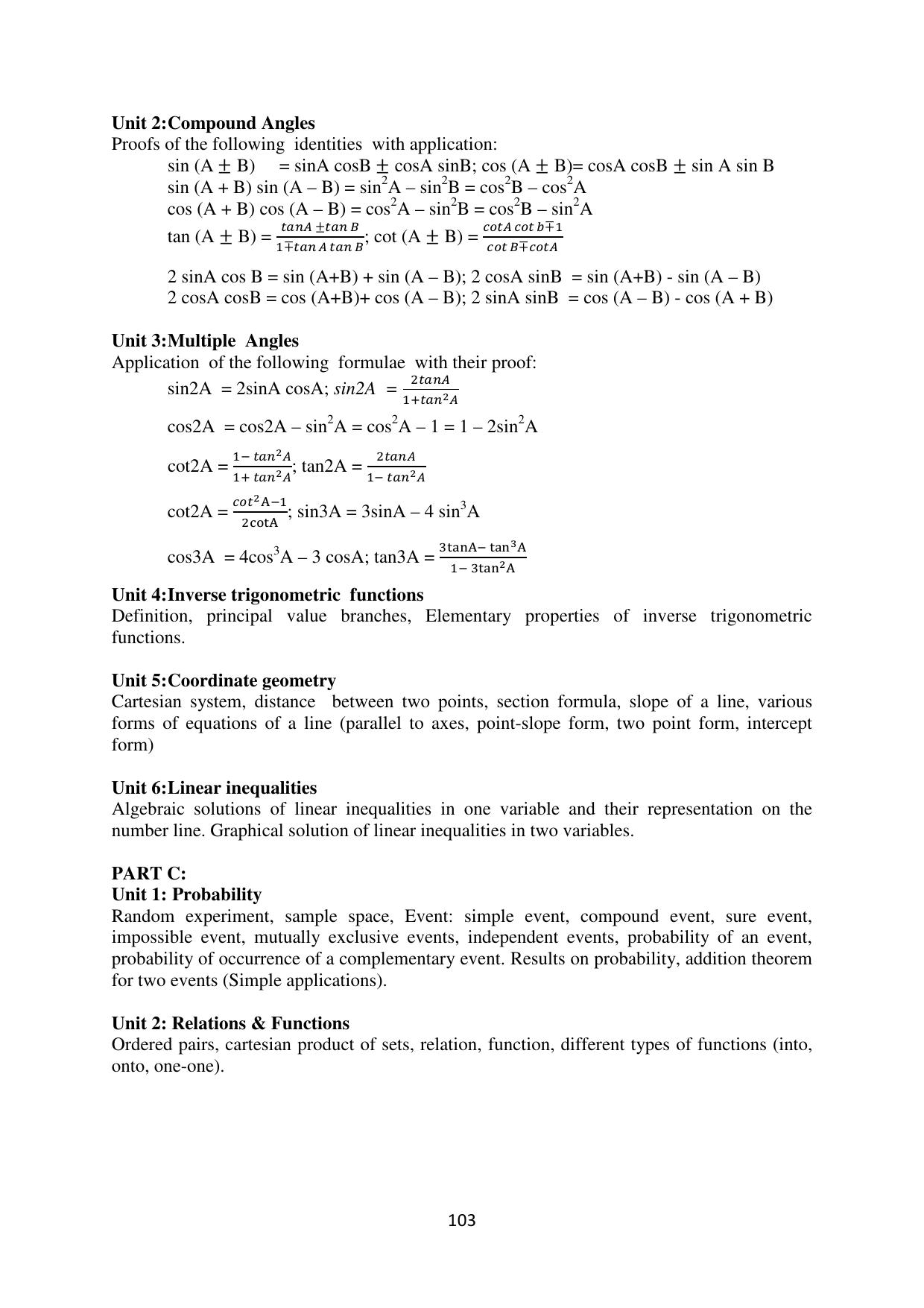 Mizoram Board (MBSE) Class 11 & 12 Syllabus - Page 108