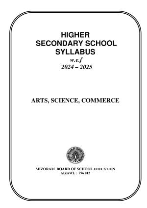 Mizoram Board (MBSE) Class 11 & 12 Syllabus