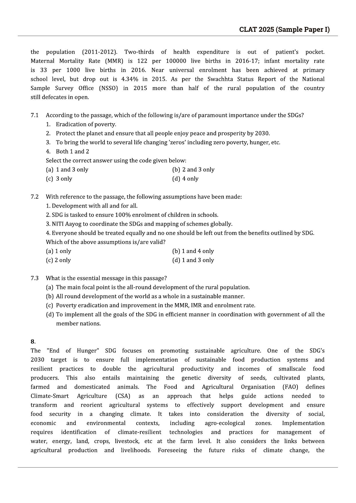 CLAT 2025 Sample Paper - 1 - Page 5
