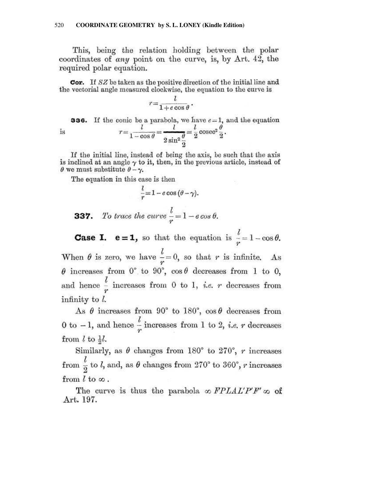 Chapter 14: Polar Equation Of A Conic Being the Pole - SL Loney Solutions: The Elements of Coordinate Geometry - Page 2