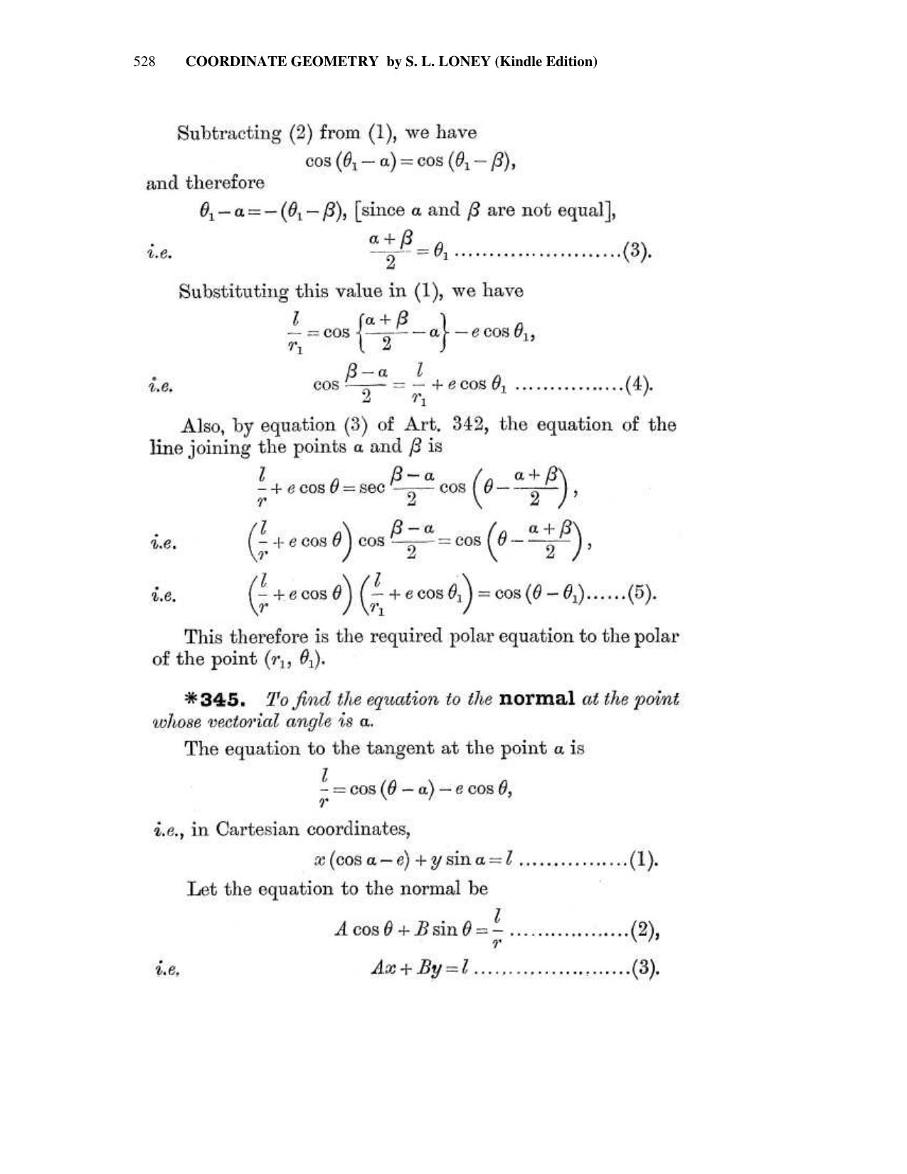 Chapter 14: Polar Equation Of A Conic Being the Pole - SL Loney Solutions: The Elements of Coordinate Geometry - Page 10