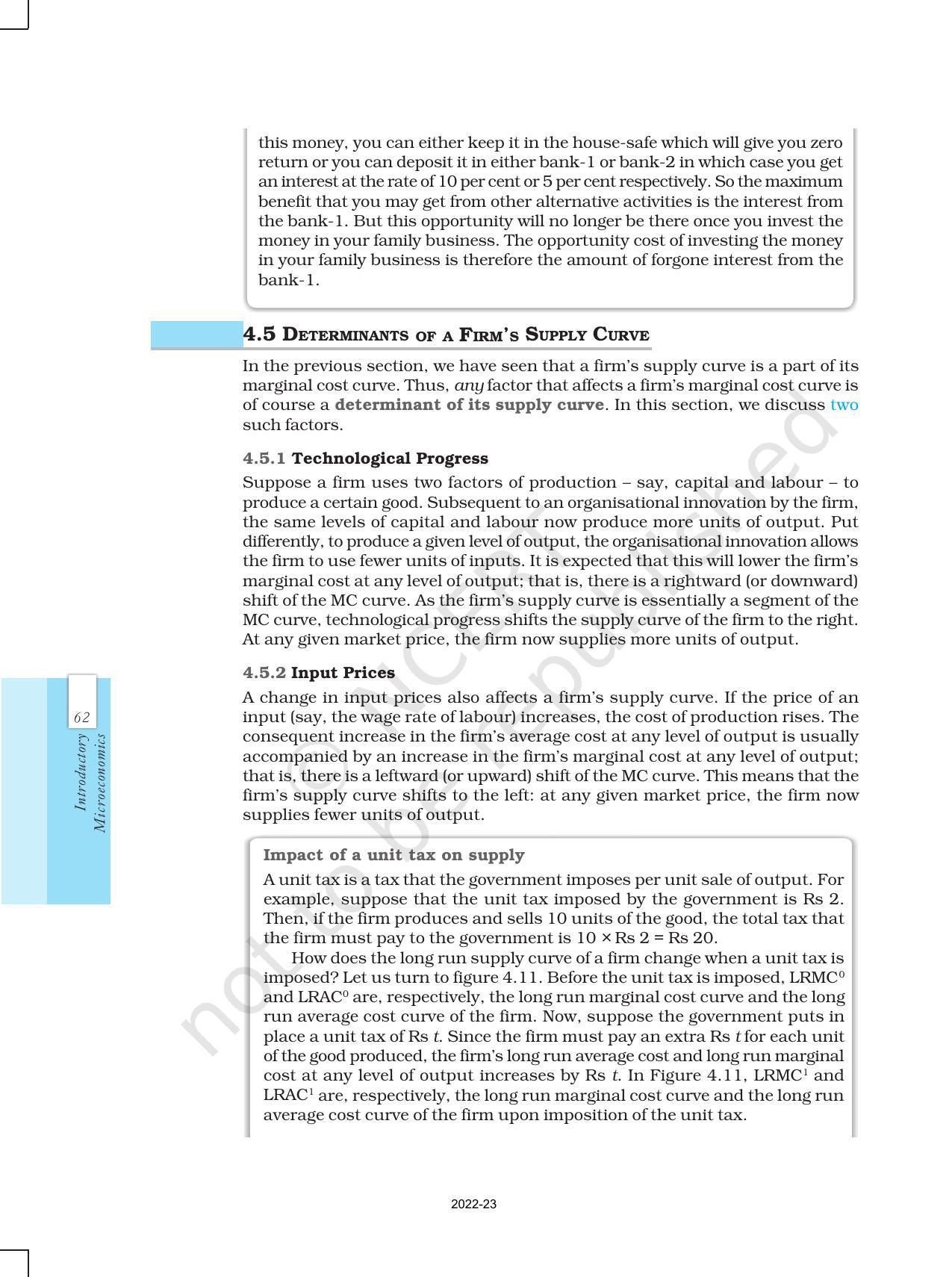 NCERT Book for Class 12 Economics (Microeconomics) Chapter 4 The Theory of the Firm under Perfect Competition - Page 10