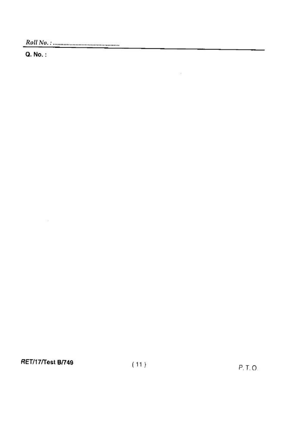 BHU RET(Agriculture) Plant Physiology 2017 Question Paper - Page 13