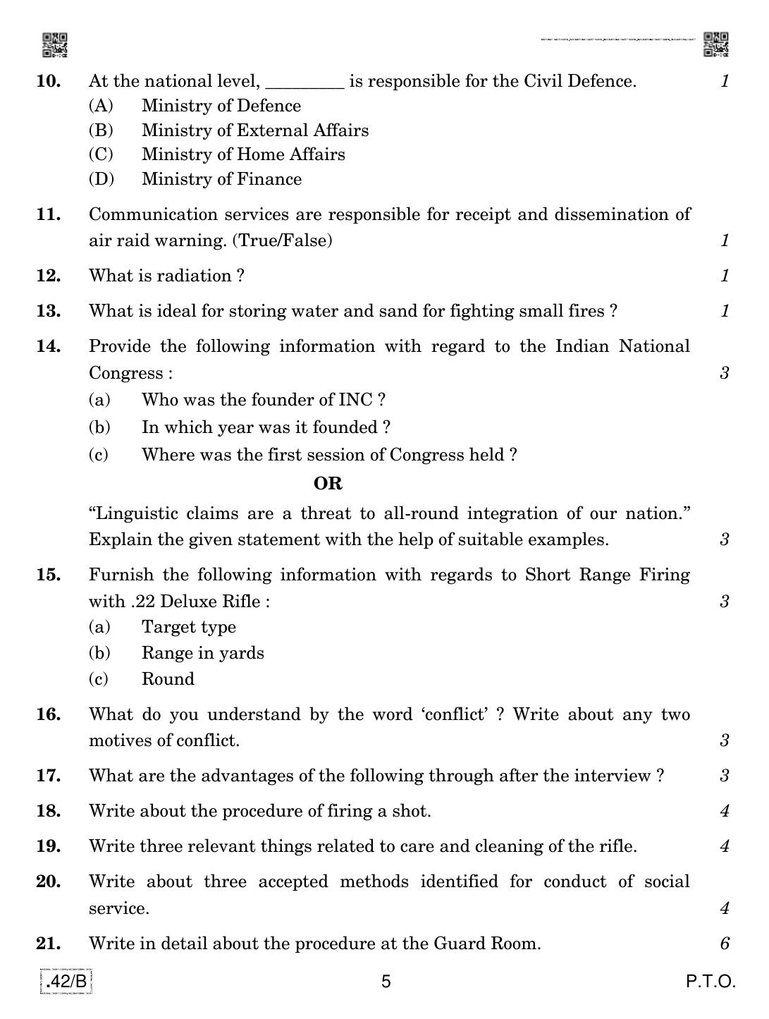 CBSE Class 12 NCC 2020 Compartment Question Paper - Page 5