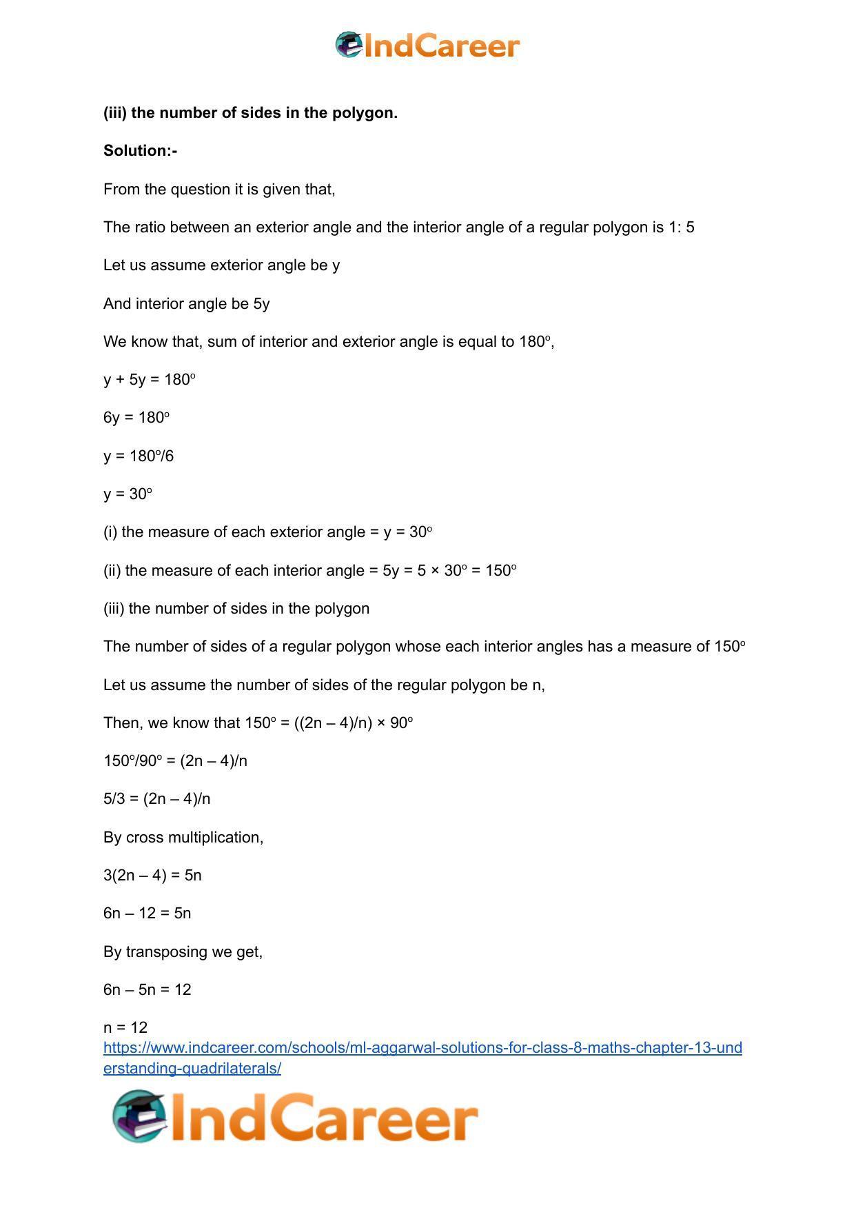 ML Aggarwal Solutions for Class 8 Maths Chapter 13- Understanding Quadrilaterals - Page 23