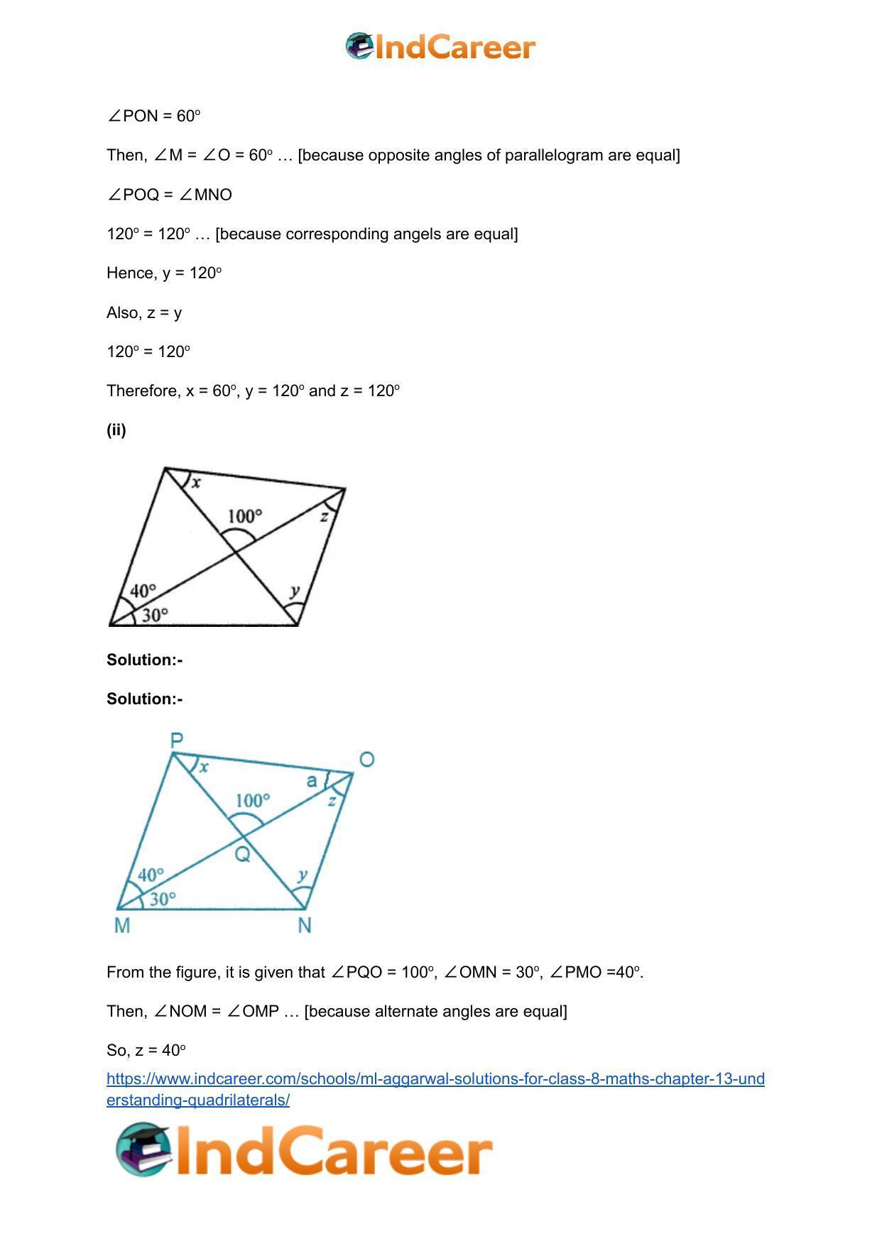 ML Aggarwal Solutions for Class 8 Maths Chapter 13- Understanding Quadrilaterals - Page 27