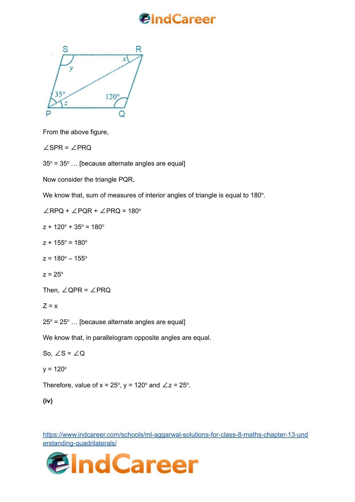 ML Aggarwal Solutions for Class 8 Maths Chapter 13- Understanding Quadrilaterals - Page 29