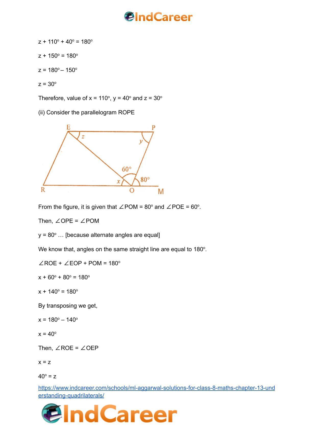 ML Aggarwal Solutions for Class 8 Maths Chapter 13- Understanding Quadrilaterals - Page 35