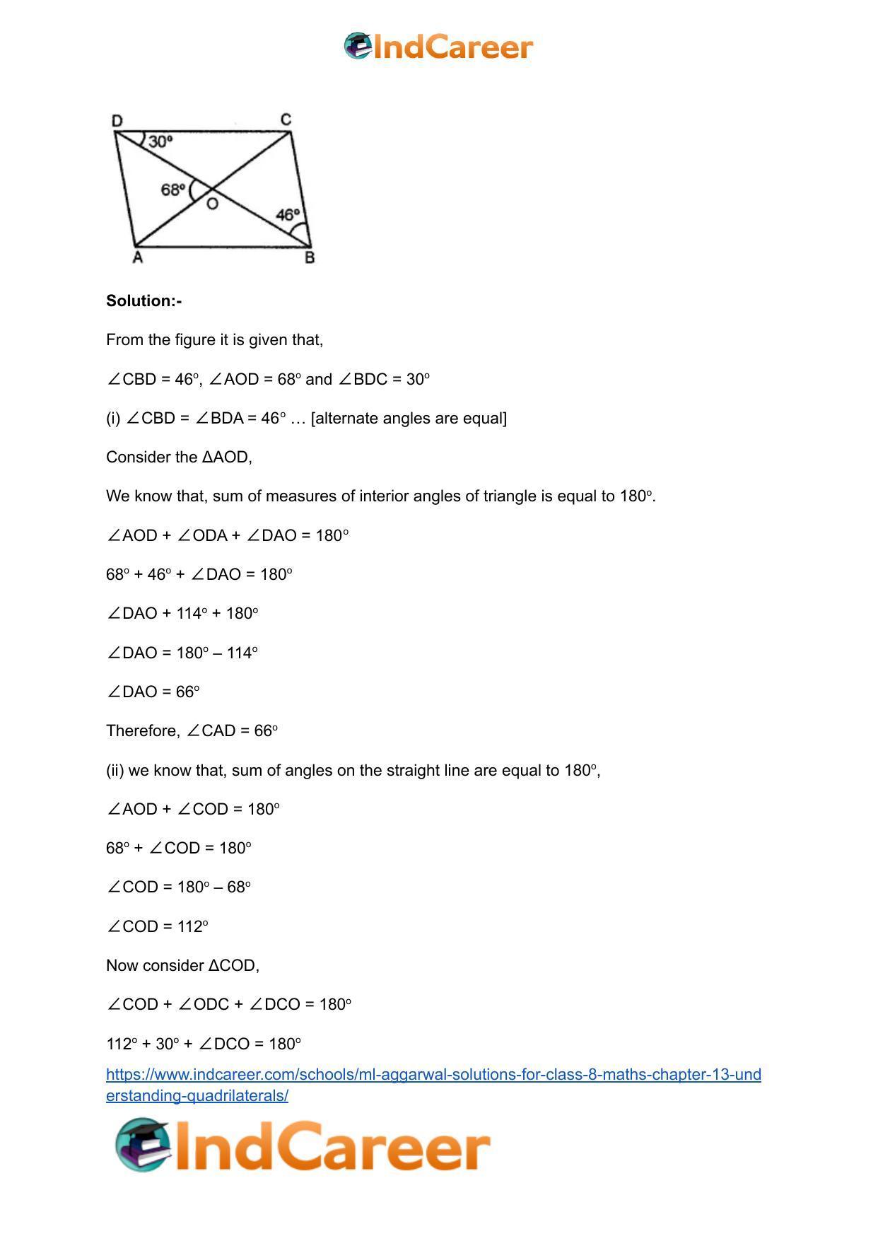 ML Aggarwal Solutions for Class 8 Maths Chapter 13- Understanding Quadrilaterals - Page 39