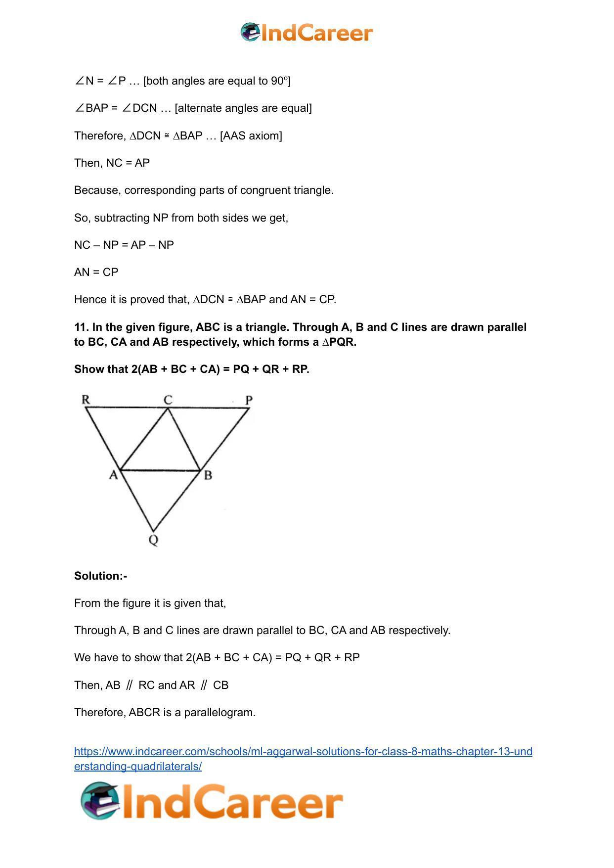 ML Aggarwal Solutions for Class 8 Maths Chapter 13- Understanding Quadrilaterals - Page 41