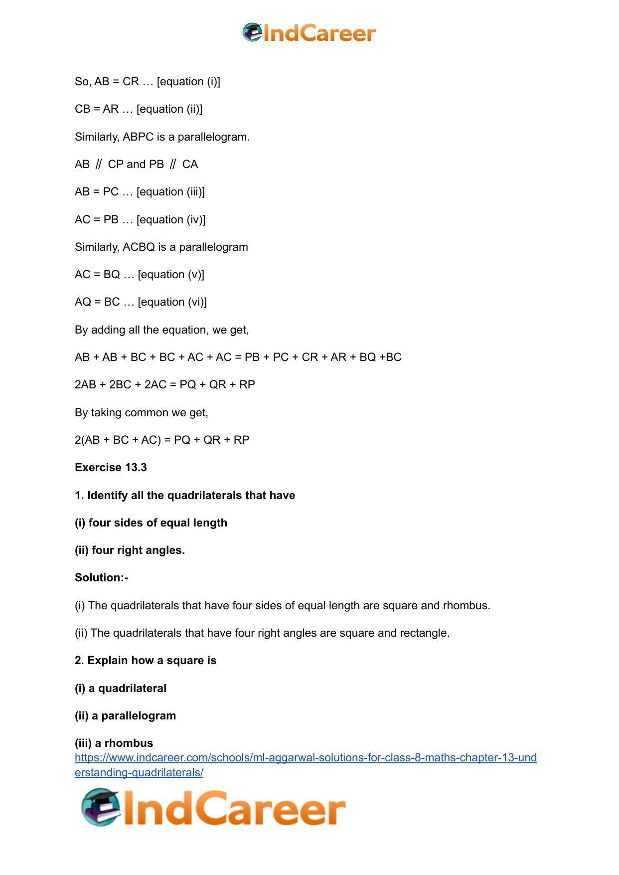 ML Aggarwal Solutions for Class 8 Maths Chapter 13- Understanding Quadrilaterals - Page 42