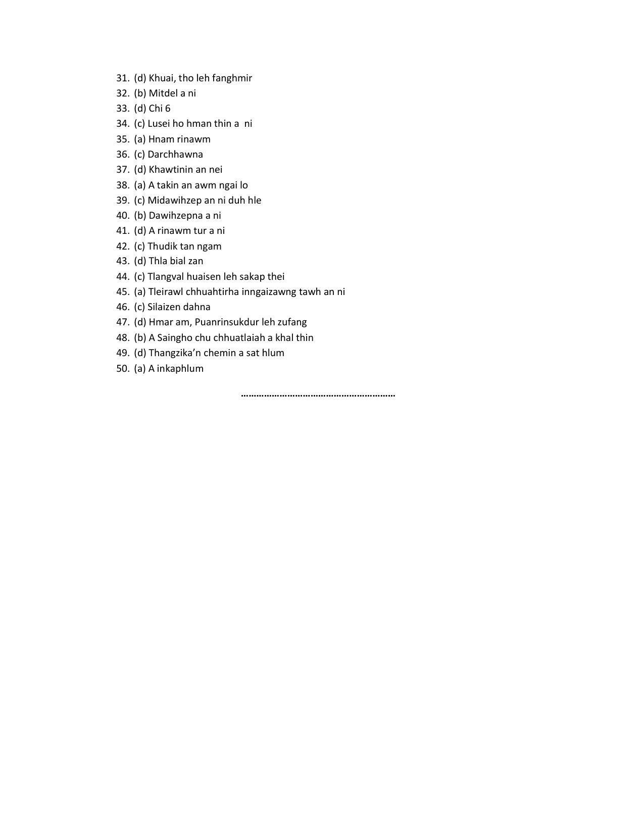 CBSE Class 12 Mizo Marking Scheme and Solutions 2021-22 - Page 2