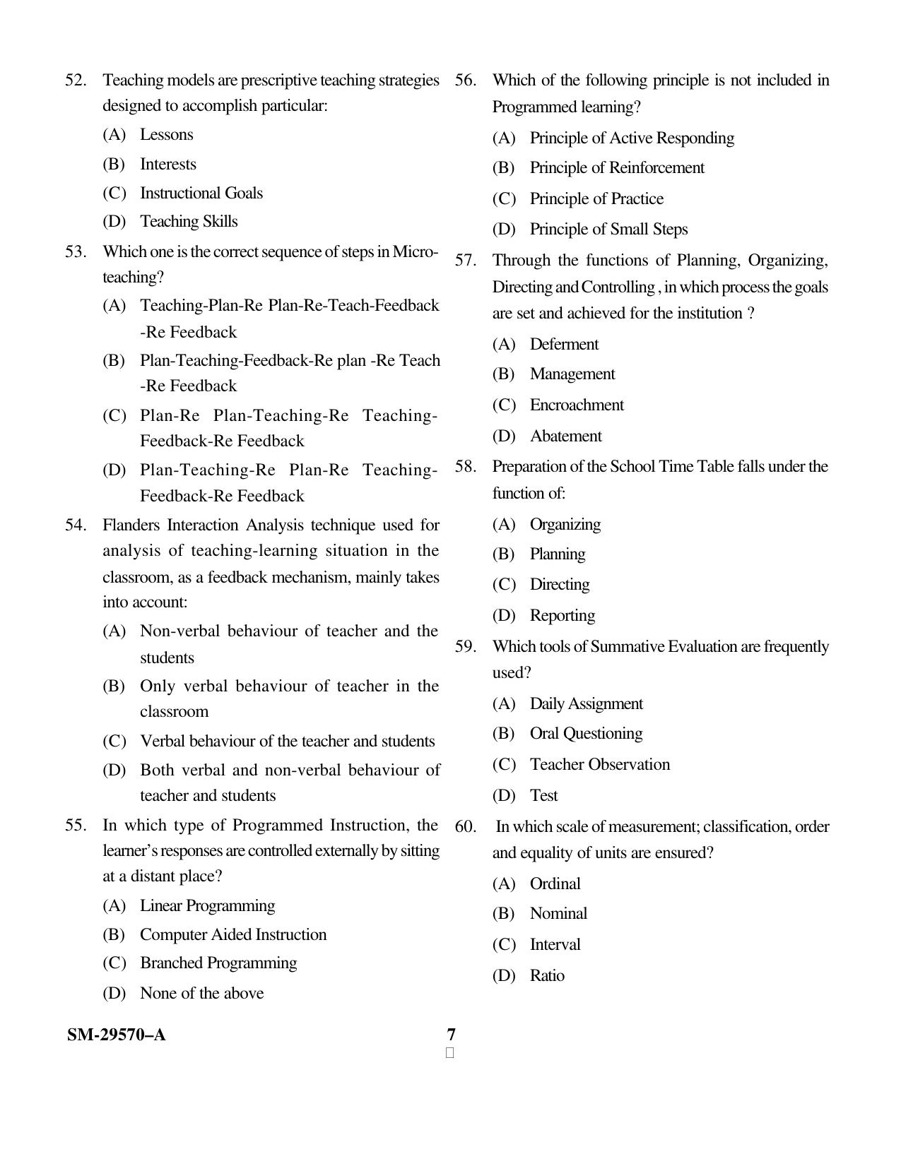KUET 2023 M.Ed Question Paper - Page 7