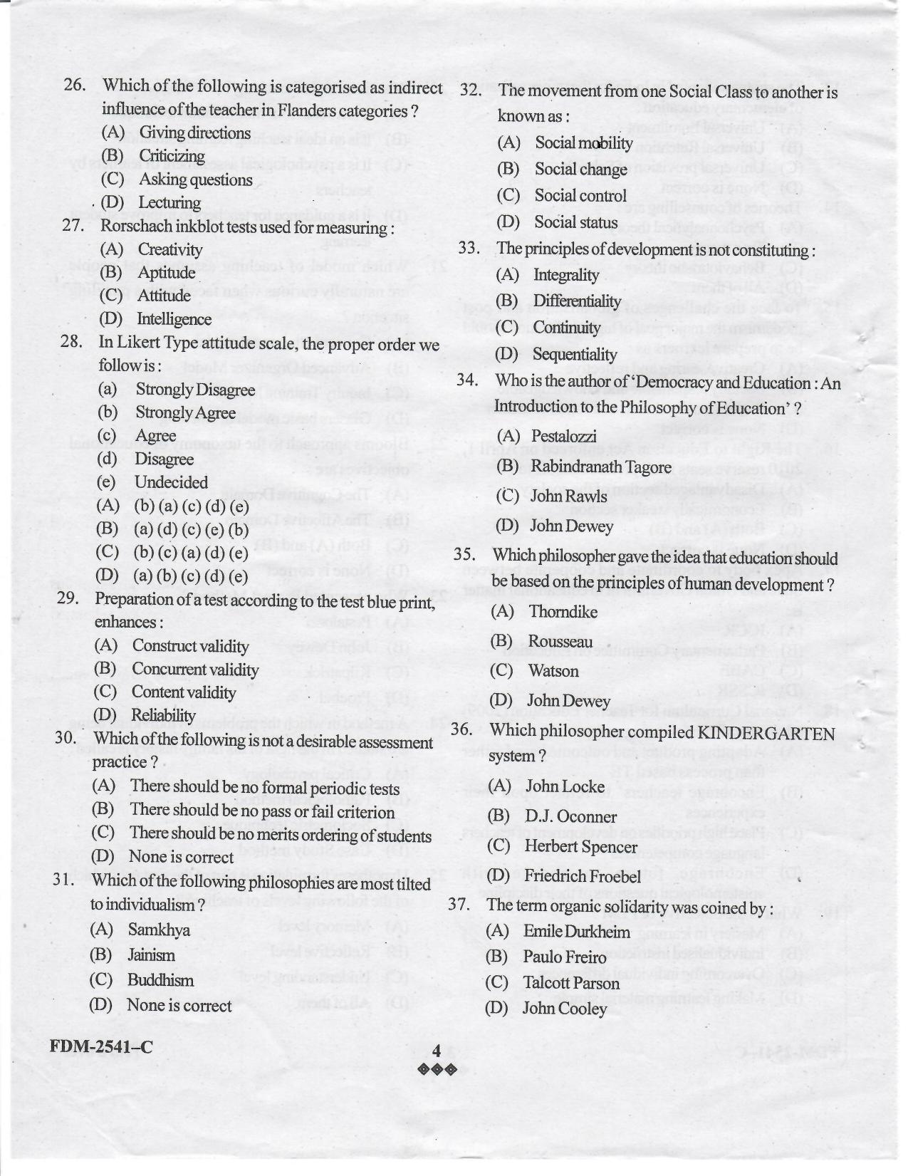 KUET 2023 M.Ed Question Paper - Page 31