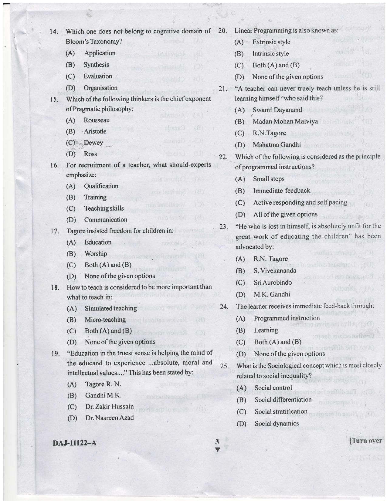 KUET 2023 M.Ed Question Paper - Page 36