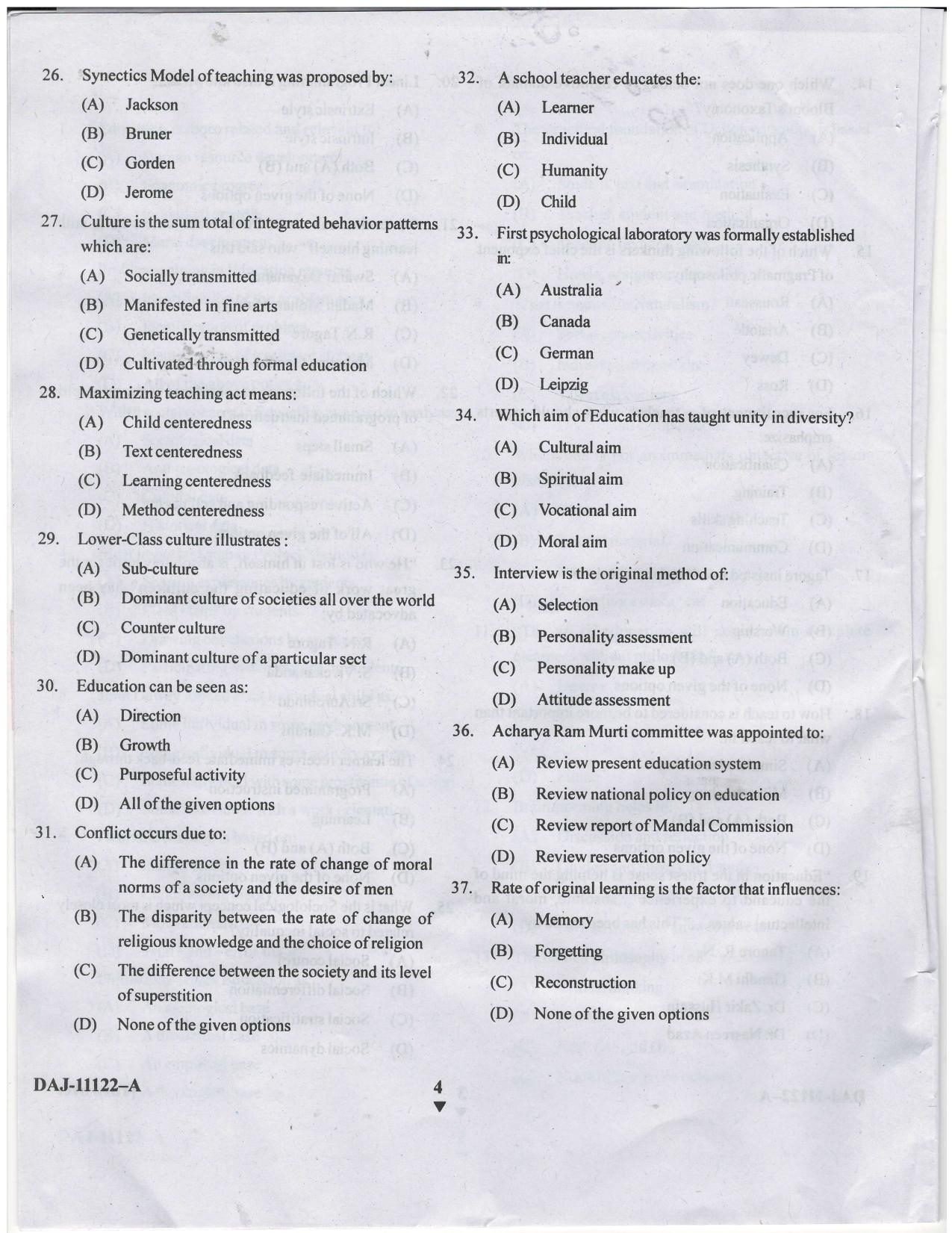 KUET 2023 M.Ed Question Paper - Page 37