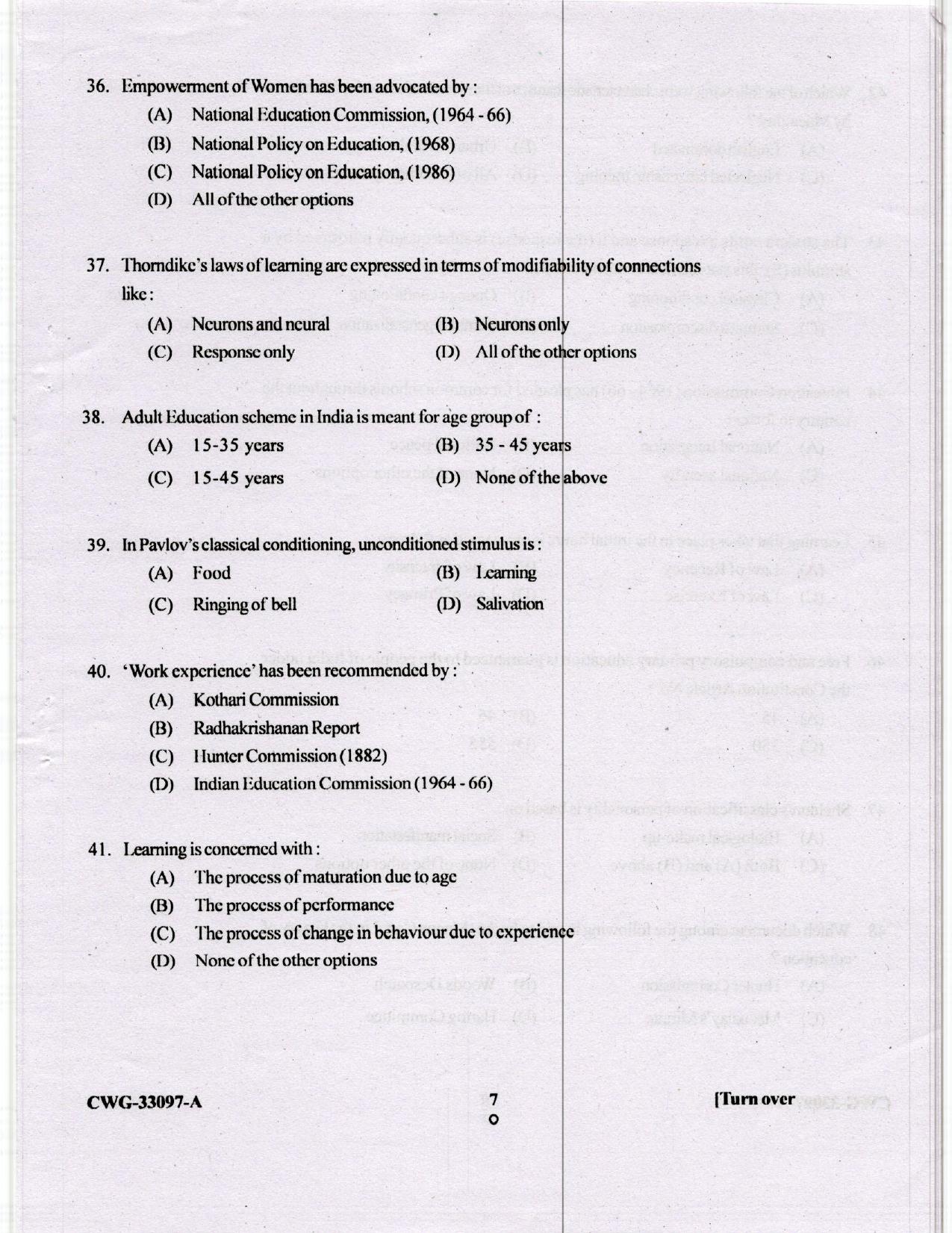 KUET 2023 M.Ed Question Paper - Page 46