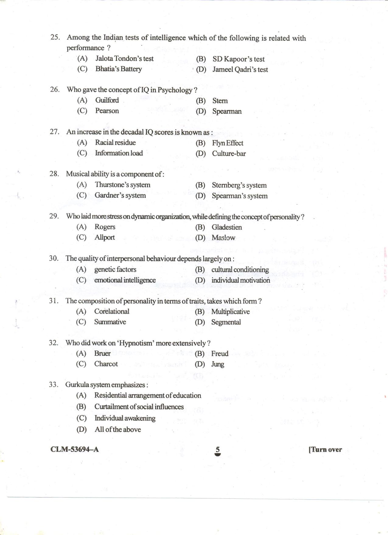 KUET 2023 M.Ed Question Paper - Page 53