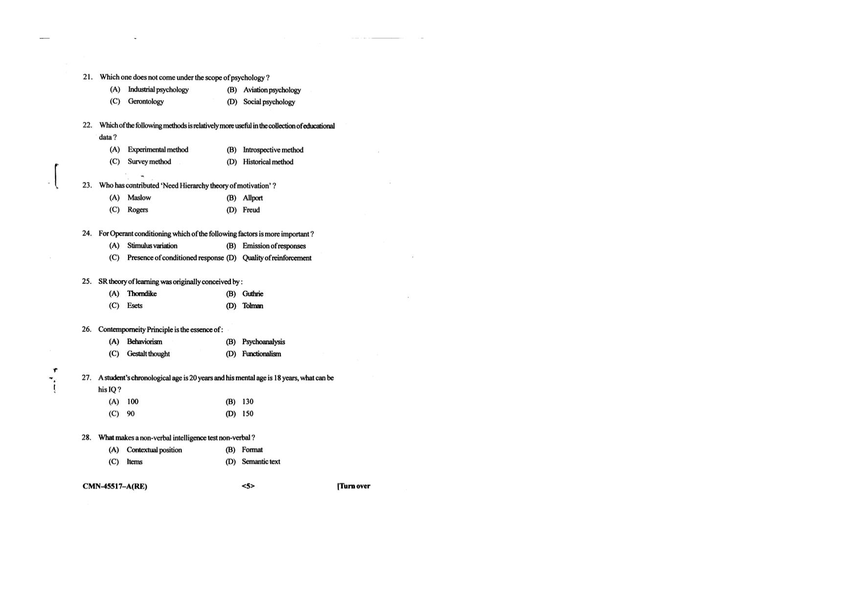 KUET 2023 M.Ed Question Paper - Page 61