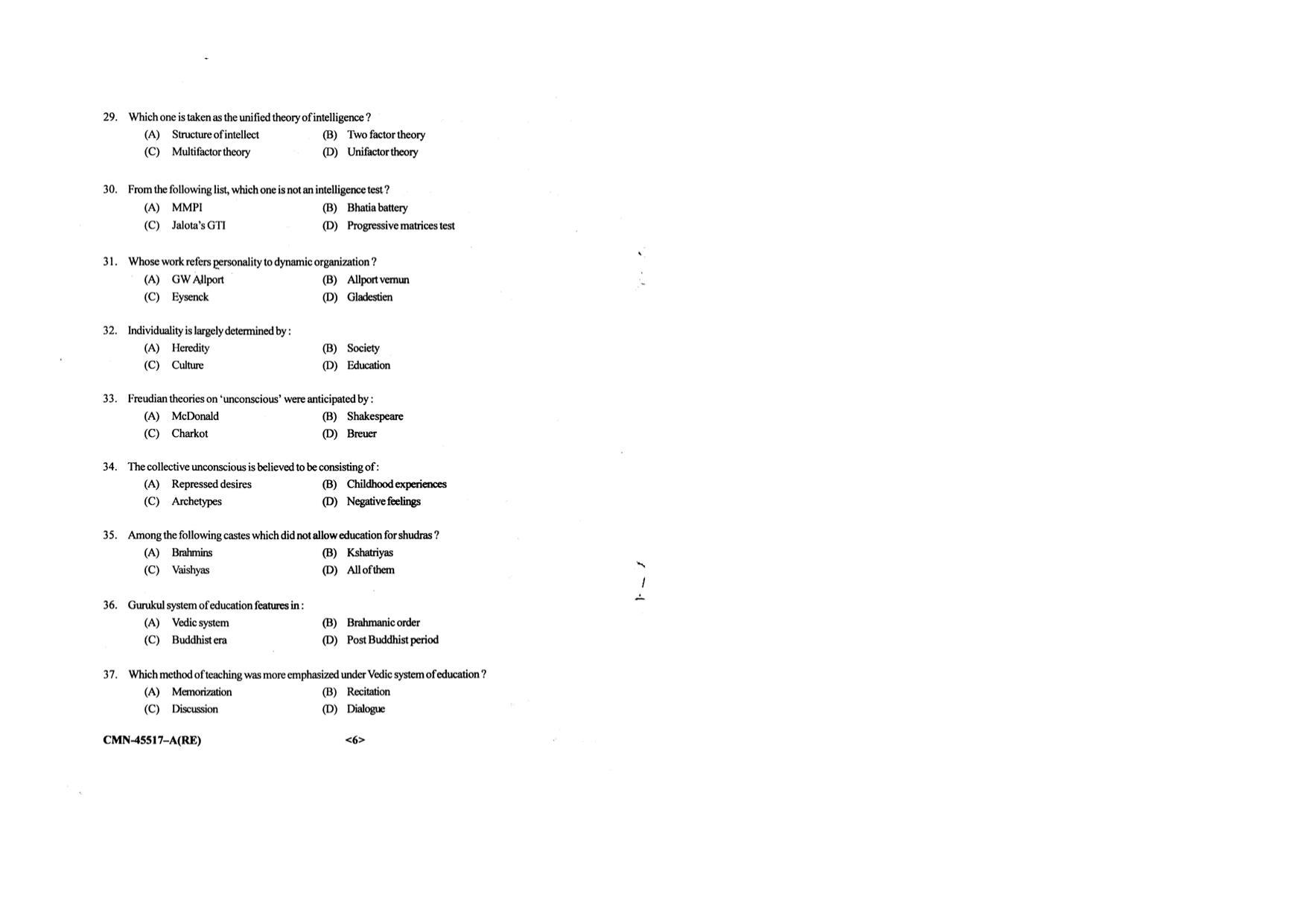 KUET 2023 M.Ed Question Paper - Page 62