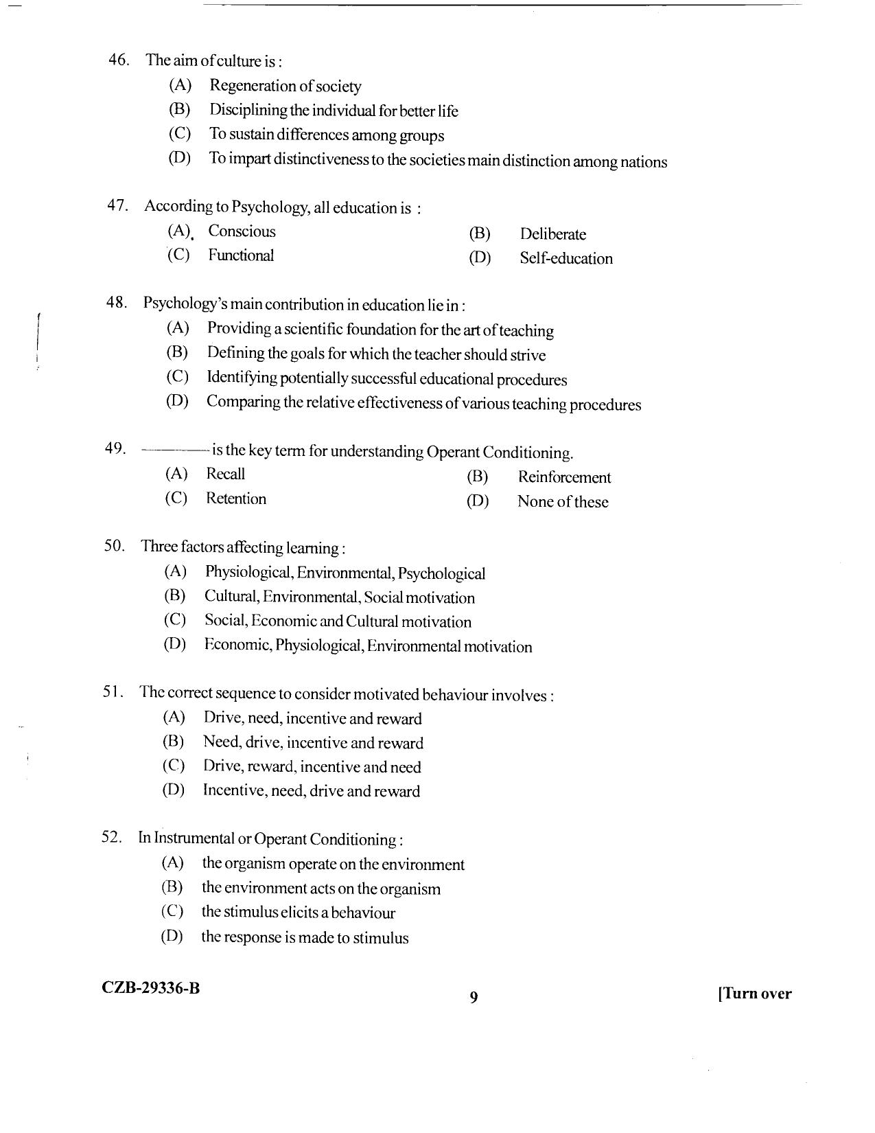 KUET 2023 M.Ed Question Paper - Page 74