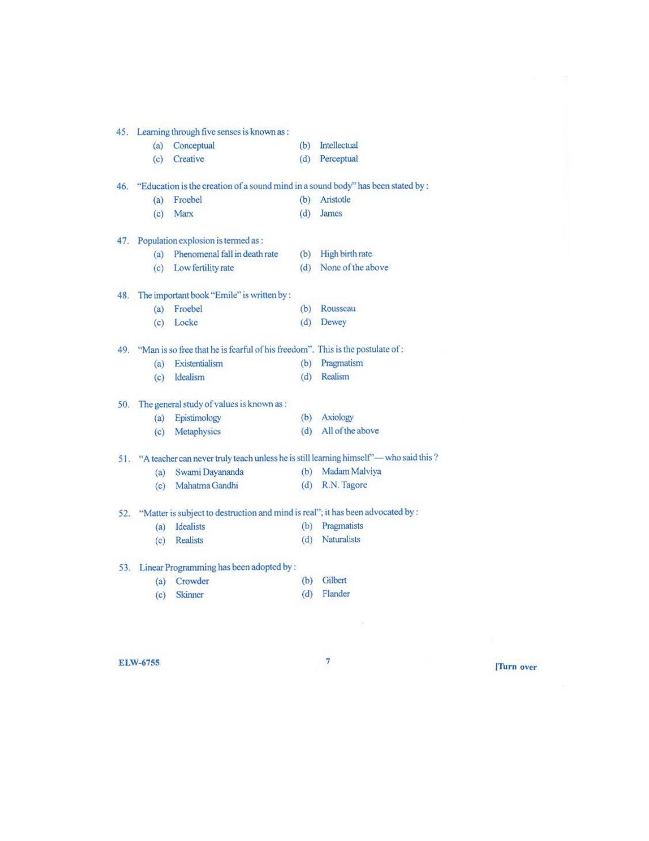 KUET 2023 M.Ed Question Paper - Page 89