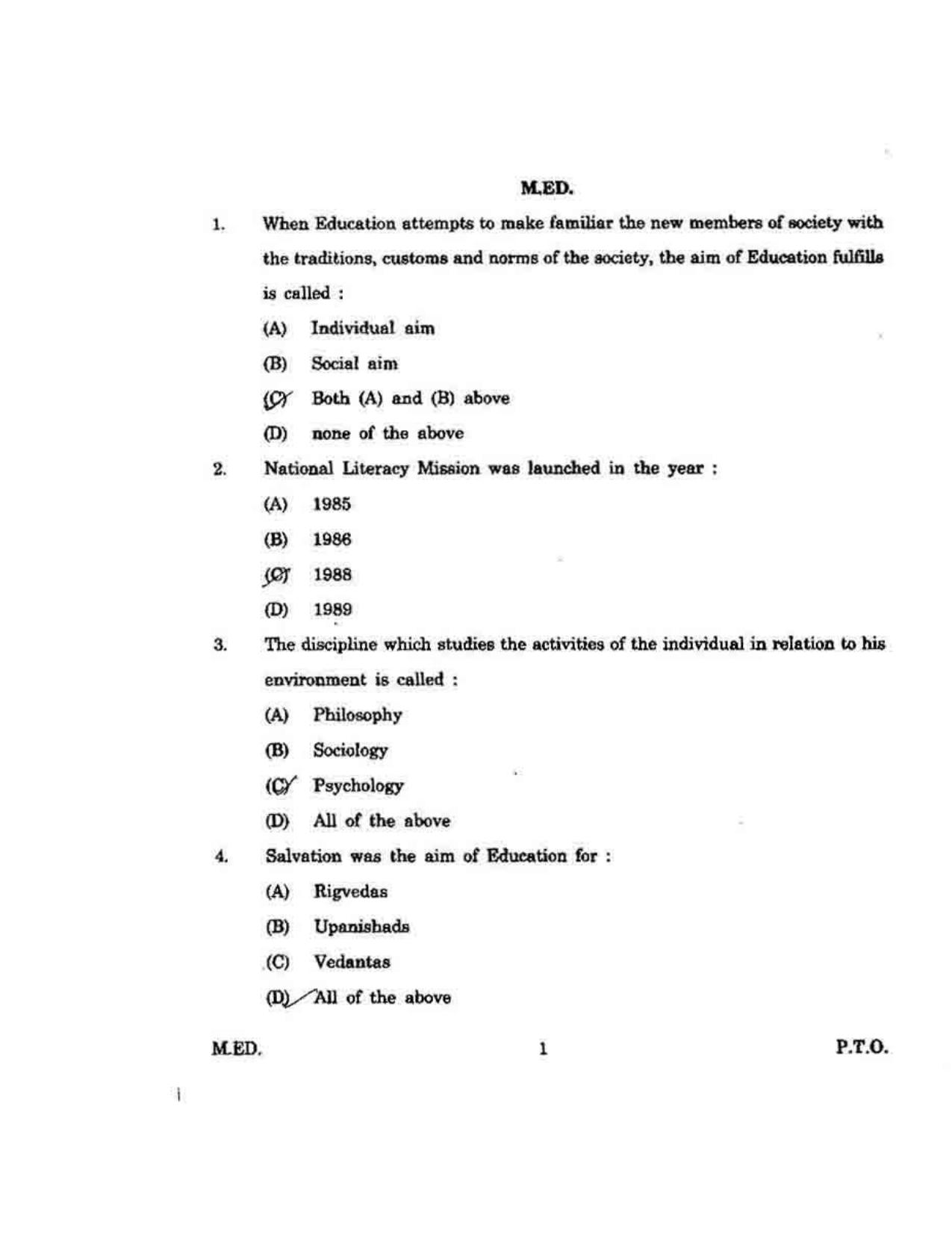 KUET 2023 M.Ed Question Paper - Page 91