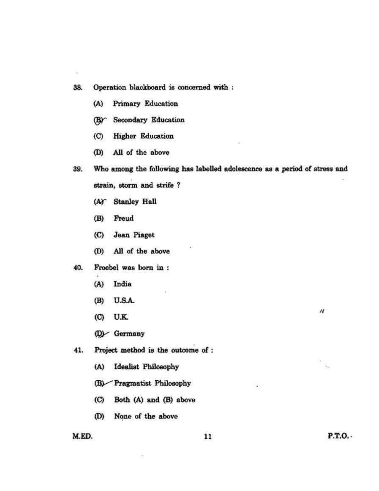 KUET 2023 M.Ed Question Paper - Page 101