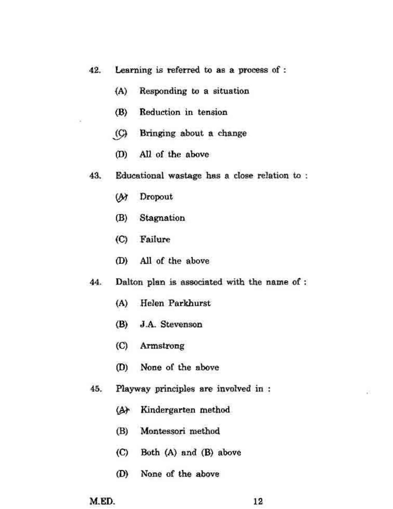 KUET 2023 M.Ed Question Paper - Page 102
