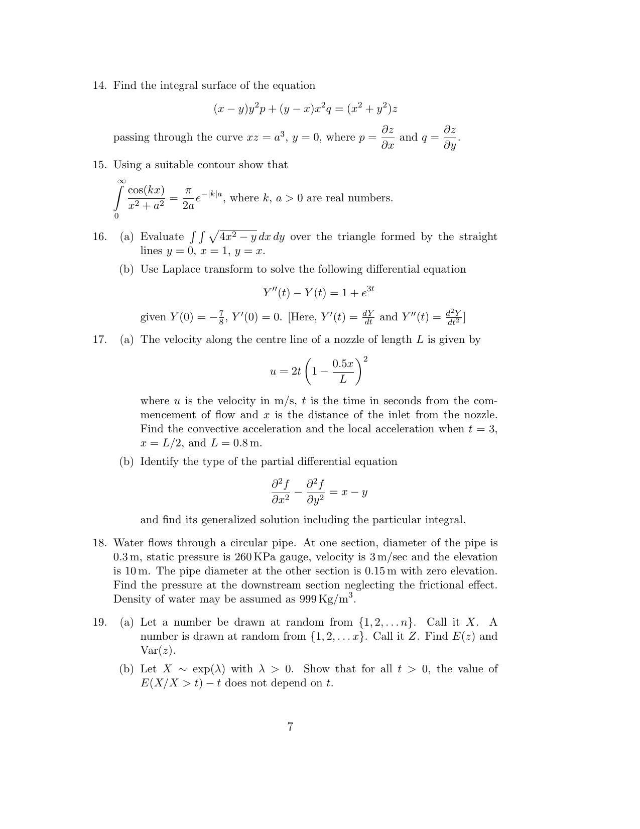 ISI Admission Test JRF in Physics and Applied Mathematics PHB 2016 Sample Paper - Page 7