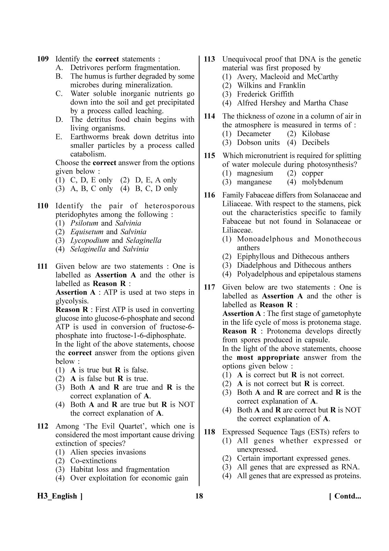 NEET 2023 H3 Question Paper - Page 18
