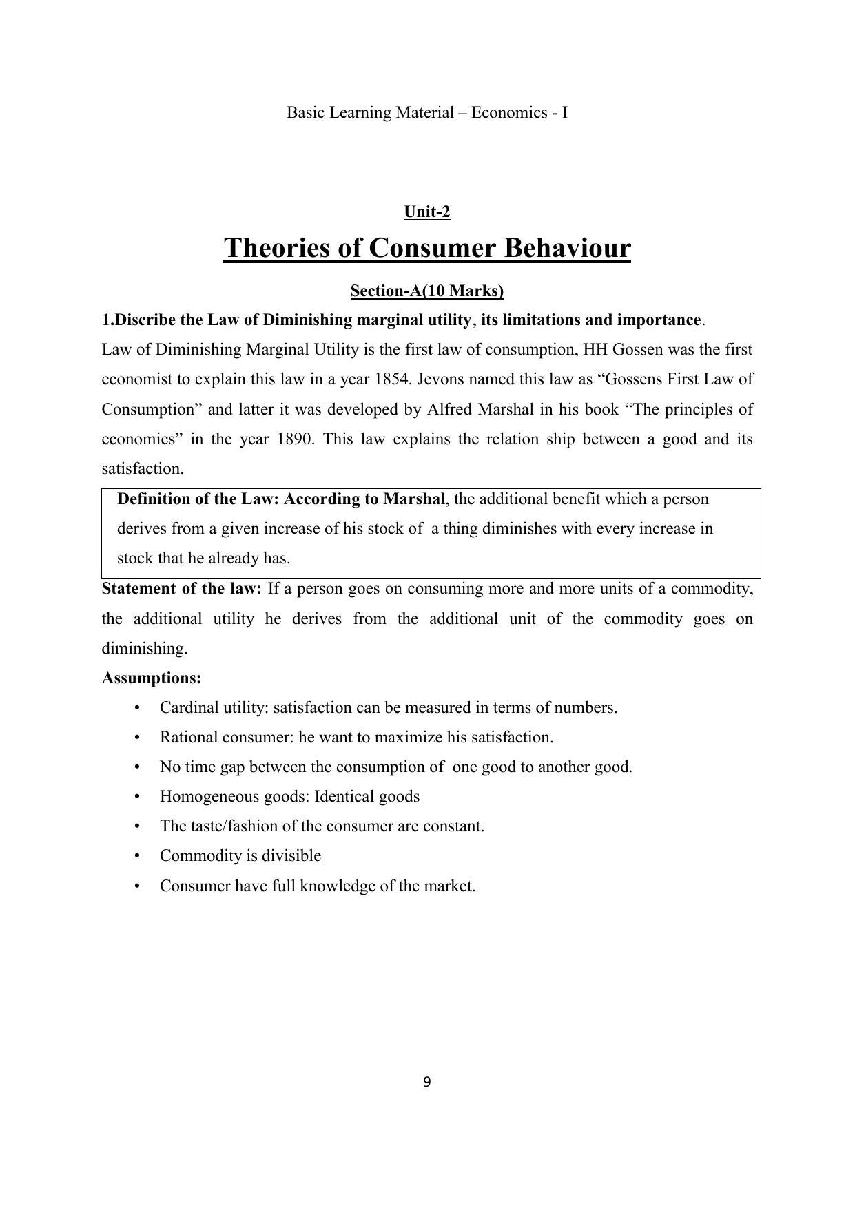 TS SCERT Inter 2nd Year Economics I yr EM Path 1 (Telugu Medium) Text Book - Page 10