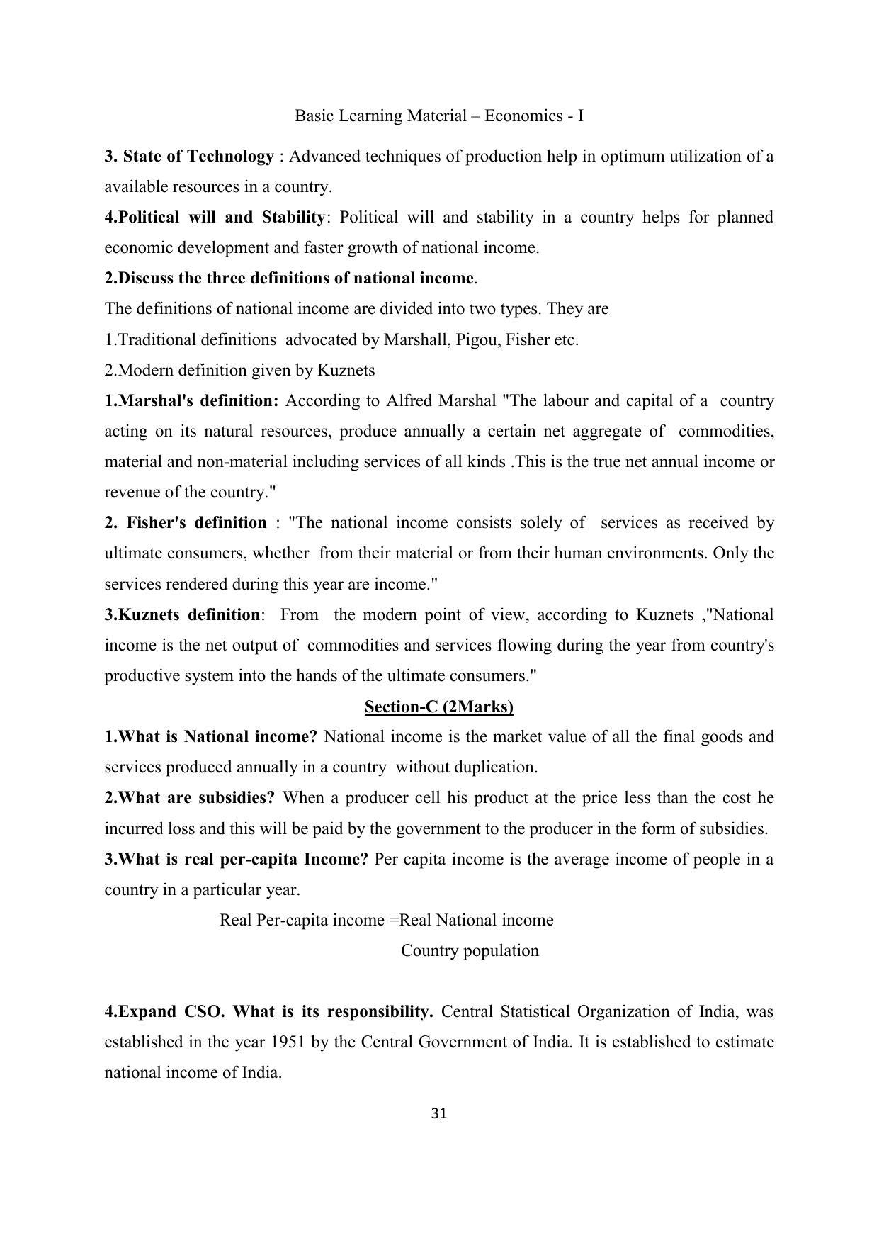 TS SCERT Inter 2nd Year Economics I yr EM Path 1 (Telugu Medium) Text Book - Page 32