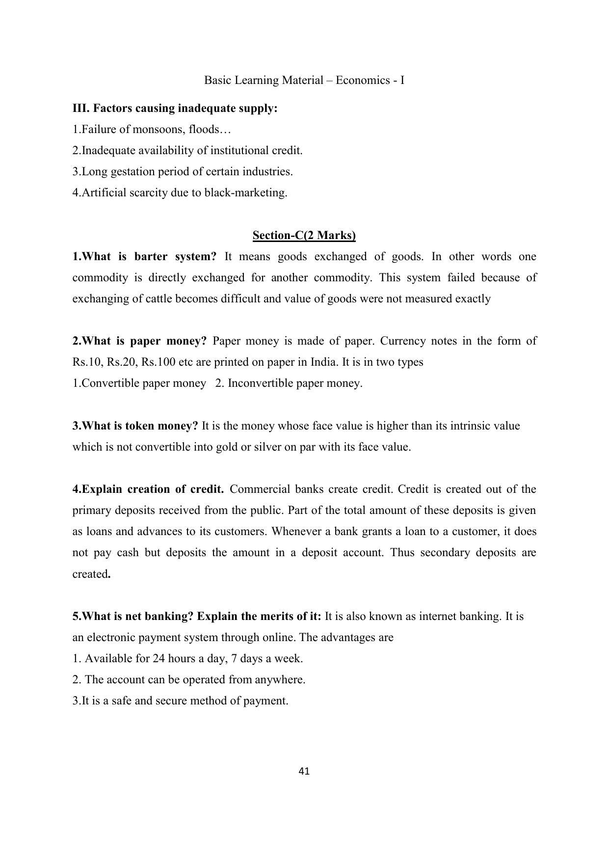 TS SCERT Inter 2nd Year Economics I yr EM Path 1 (Telugu Medium) Text Book - Page 42