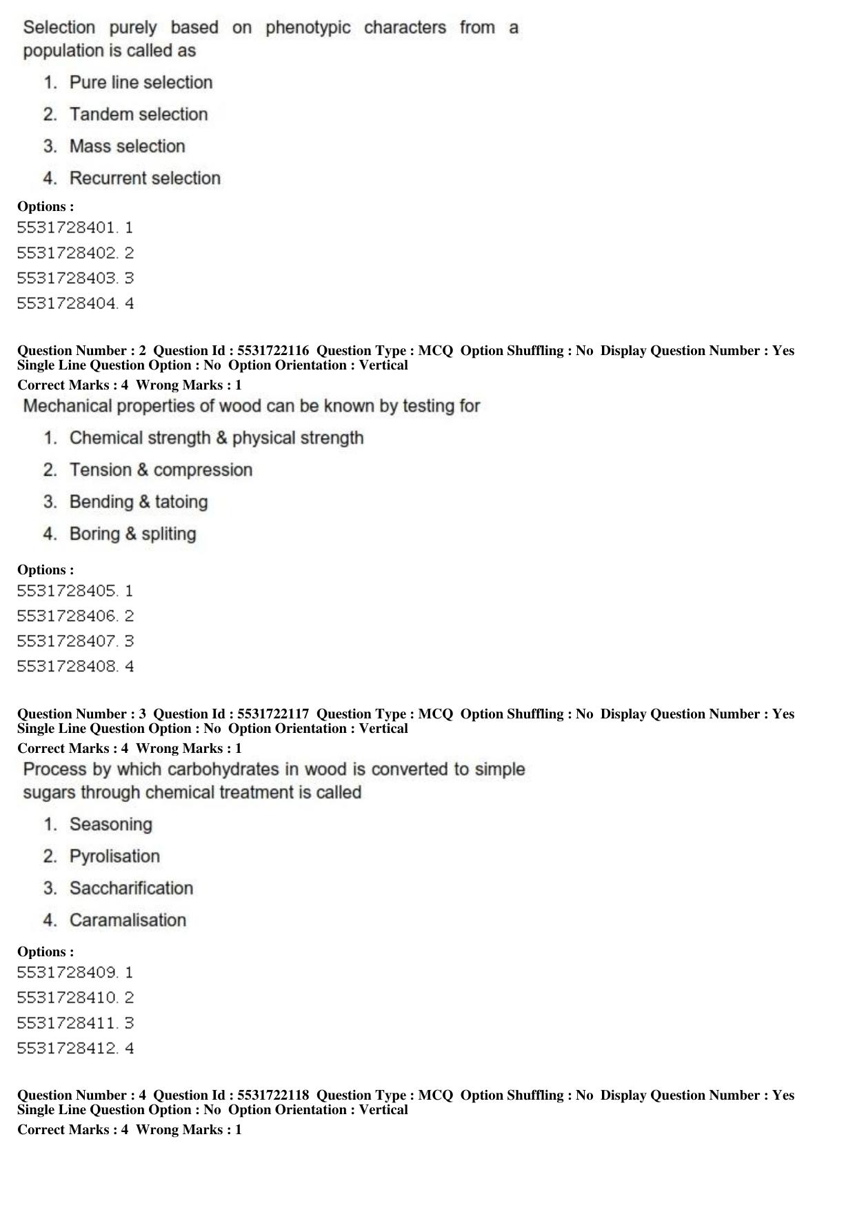 ICAR AIEEA PG 2019 FORESTRY AGROFORESTRY SILVICULTURE Question Paper - Page 2