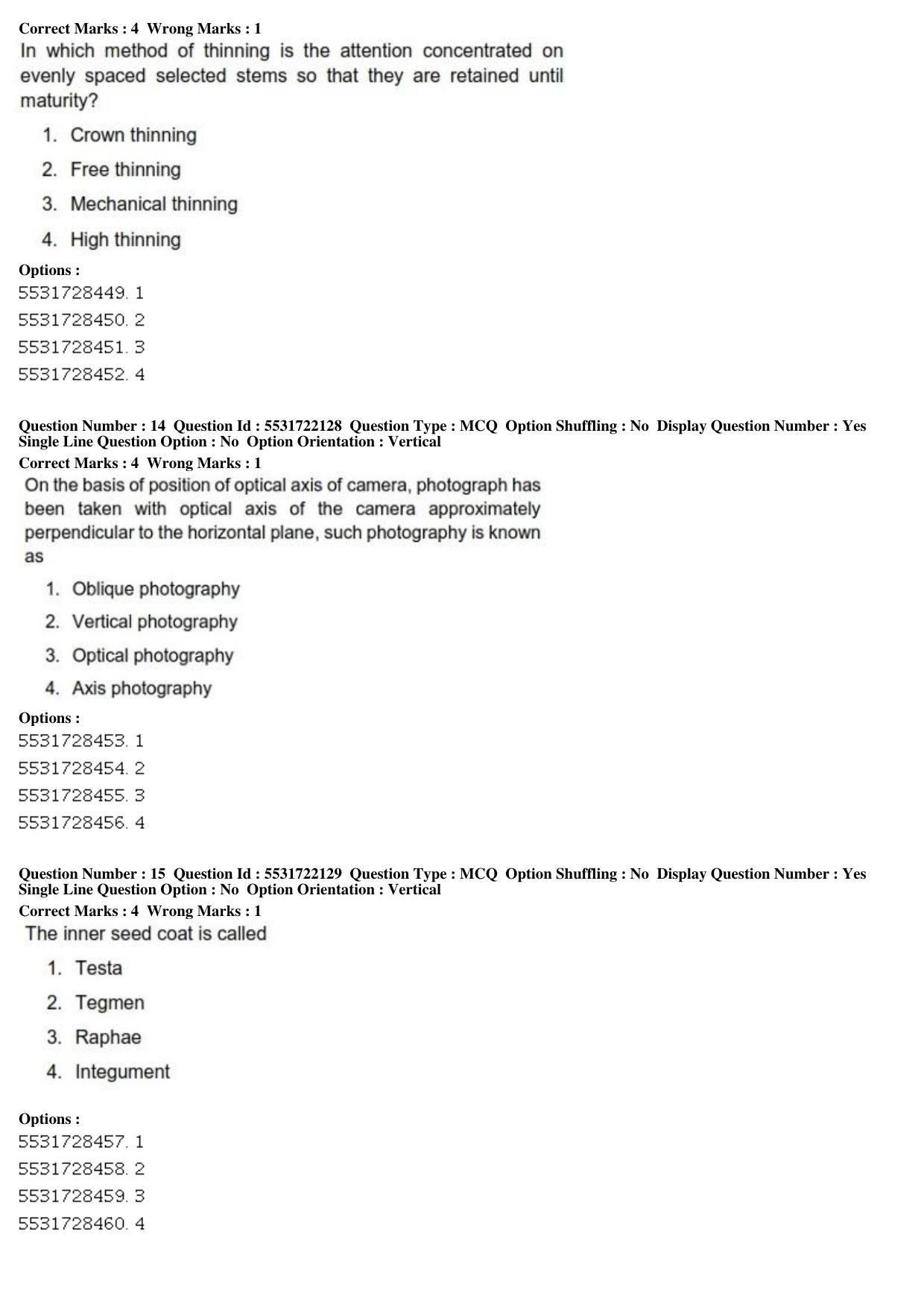 ICAR AIEEA PG 2019 FORESTRY AGROFORESTRY SILVICULTURE Question Paper - Page 6