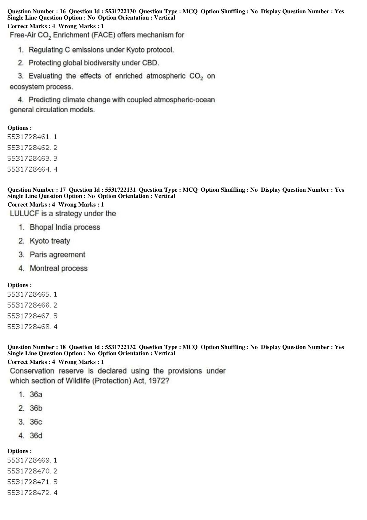 ICAR AIEEA PG 2019 FORESTRY AGROFORESTRY SILVICULTURE Question Paper - Page 7