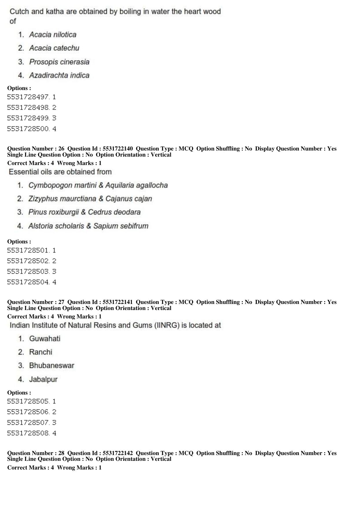 ICAR AIEEA PG 2019 FORESTRY AGROFORESTRY SILVICULTURE Question Paper - Page 10